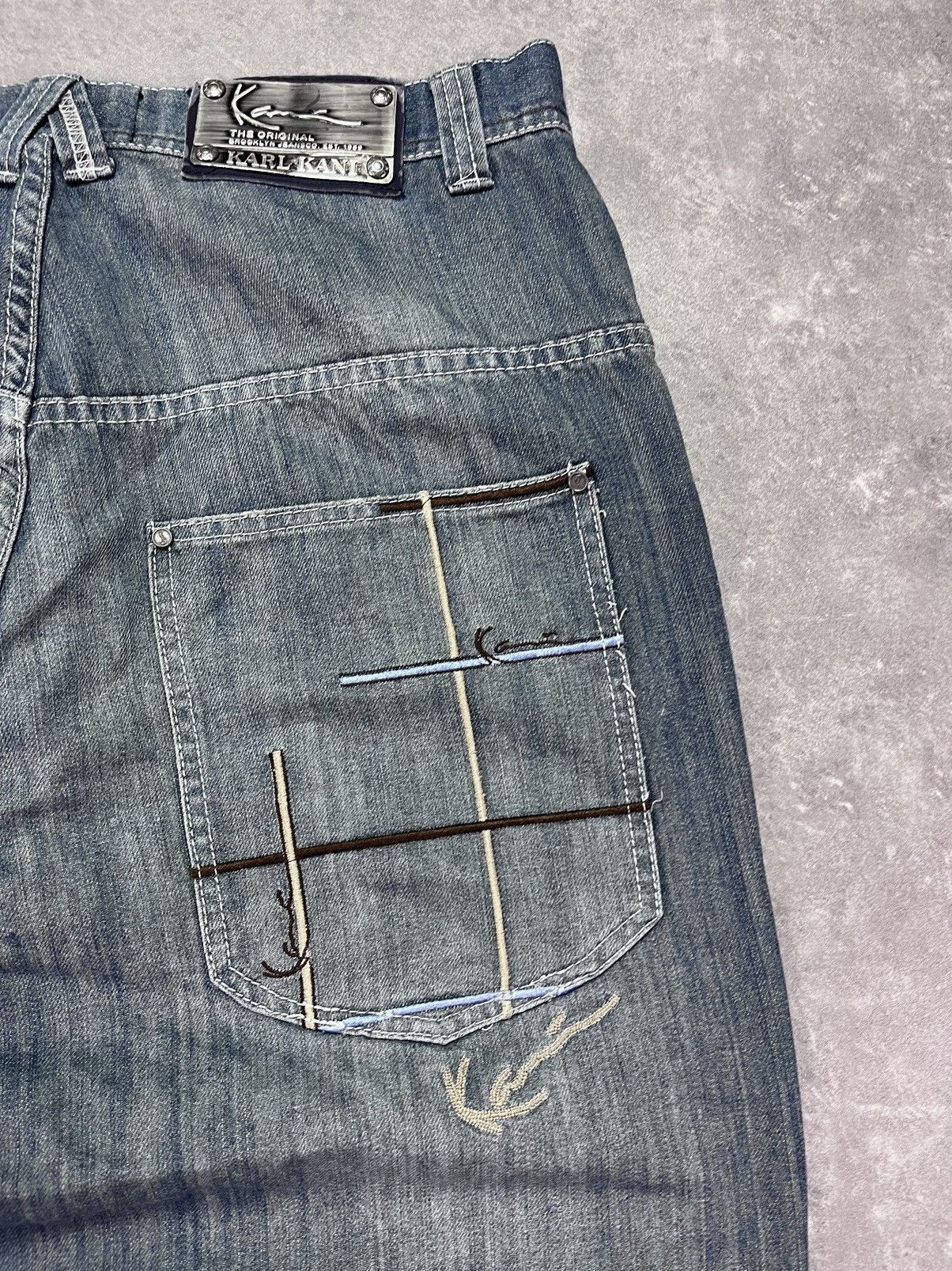 Karl Kani Karl Kani Big Pockets Embroidered Baggy Denim Jeans 32 Size US 32 / EU 48 - 12 Thumbnail