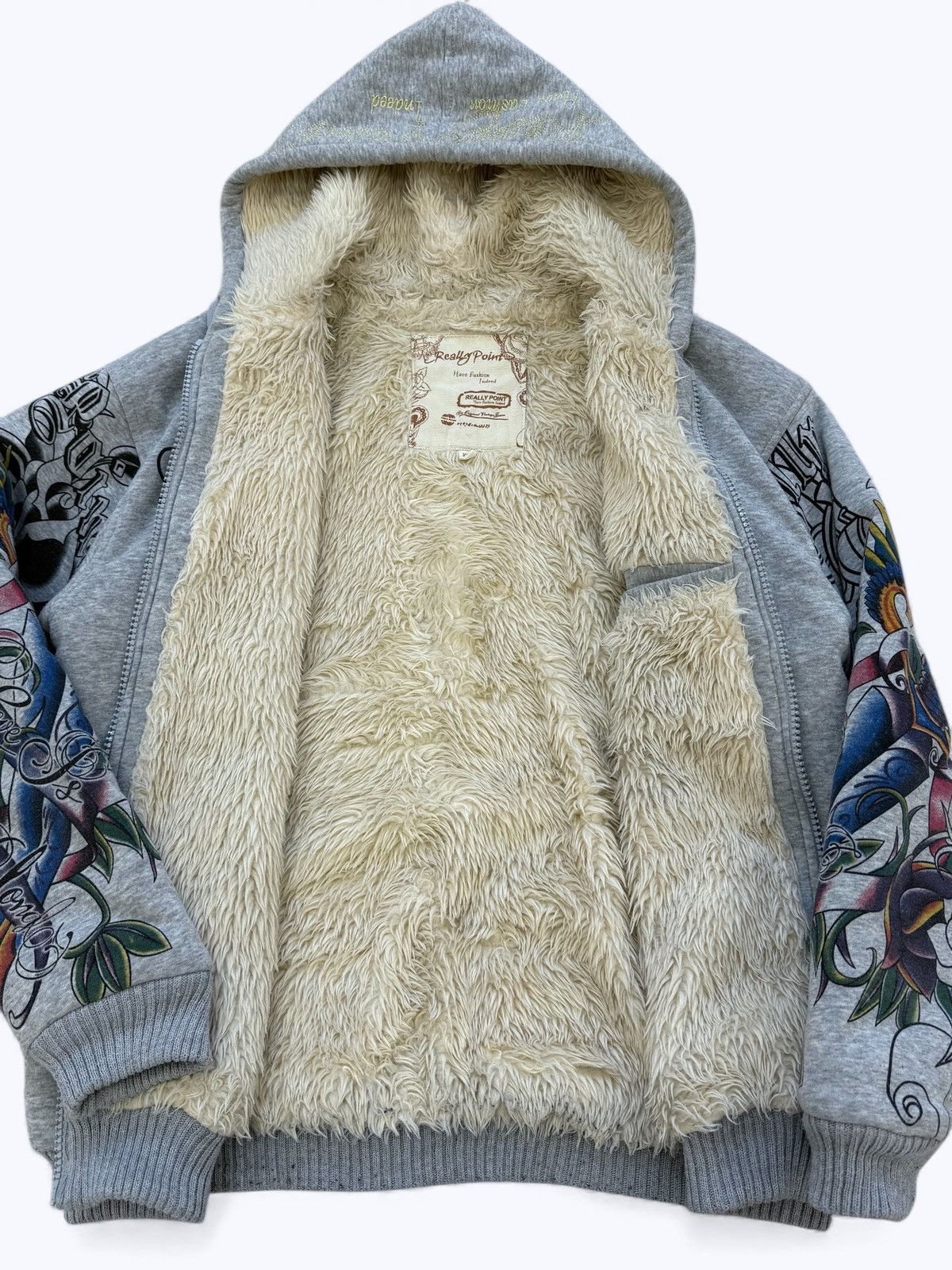 Ed Hardy Vintage Y2K Really Point Ed Hardy Style Zip Hoodie Size US XL / EU 56 / 4 - 13 Thumbnail