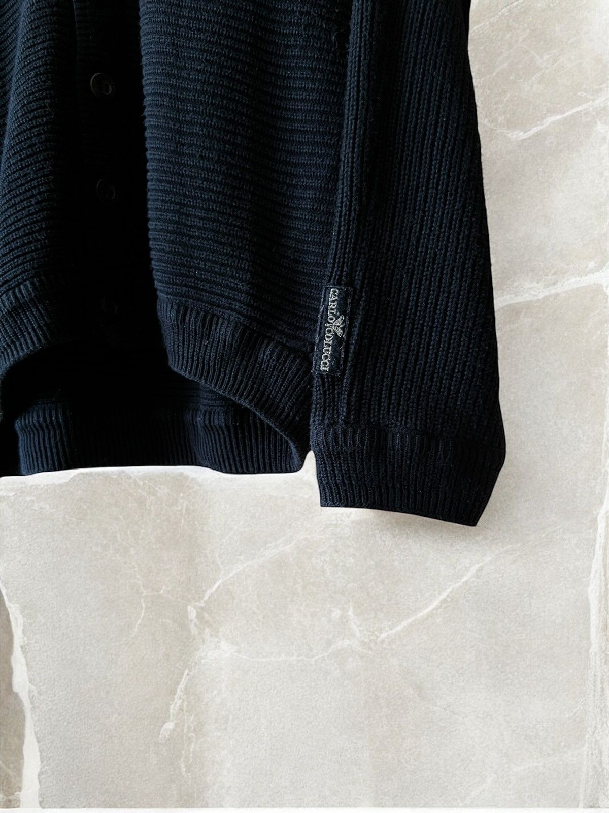 Carlo Colucci × Vintage CARLO COLUCCI HEAVY KNIT Cardigan Sweater y2k Avant Garde Size US L / EU 52-54 / 3 - 6 Thumbnail