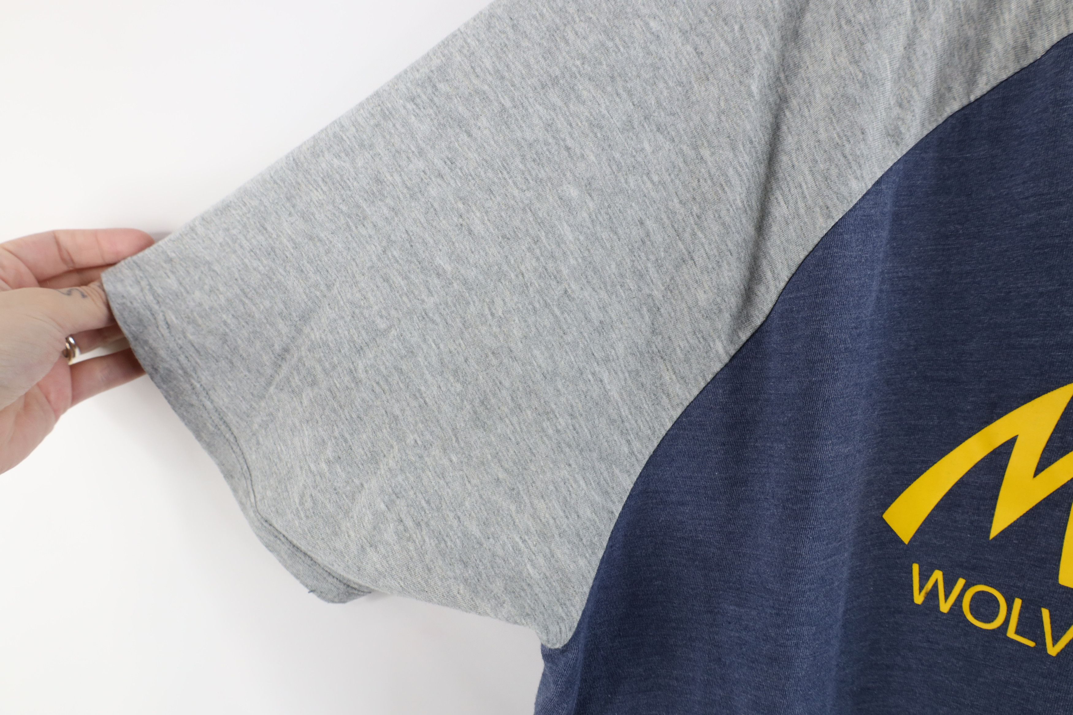 Nike × Vintage Nike University of Michigan Short Sleeve Raglan T-Shirt Blue Size US XL / EU 56 / 4 - 6 Thumbnail