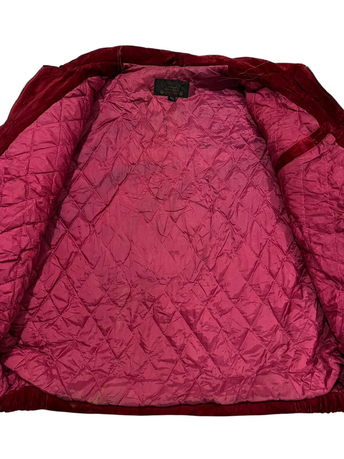 Japanese Brand 🇯🇵 VINTAGE DRAGON TOUR SUKAJAN JAPAN RED VELVET BOMBER JACKET Size US L / EU 52-54 / 3 - 10 Thumbnail