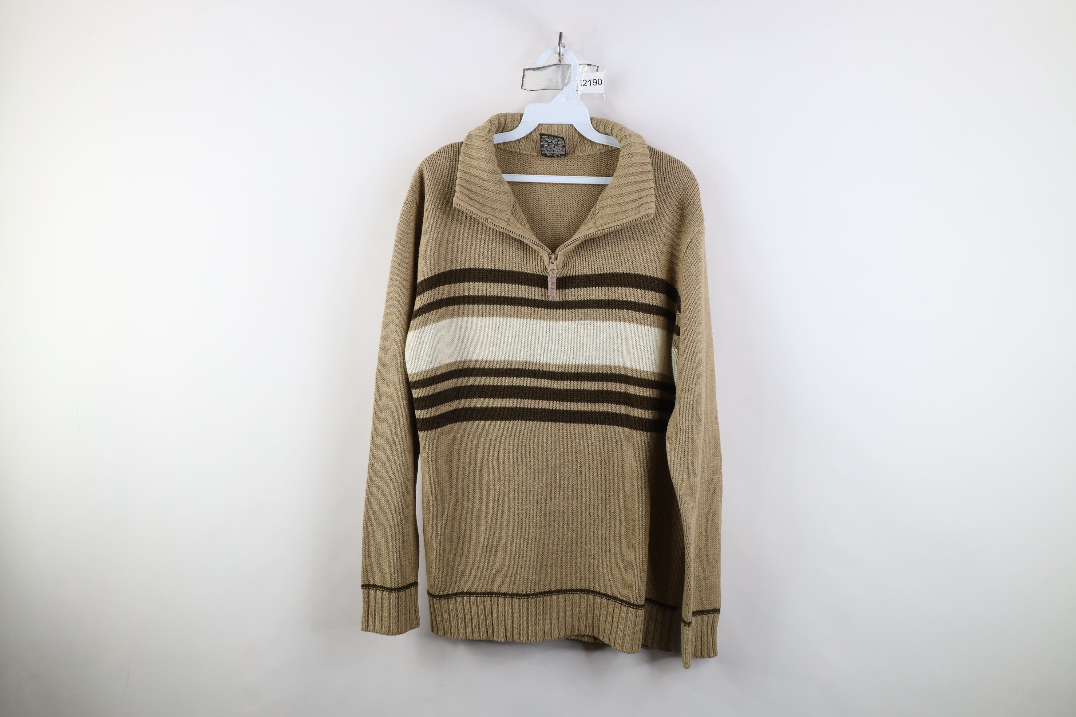 Vintage Vintage 90s Y2K Streetwear Knit Half Zip Pullover Sweater Size US M / EU 48-50 / 2 - 1 Thumbnail