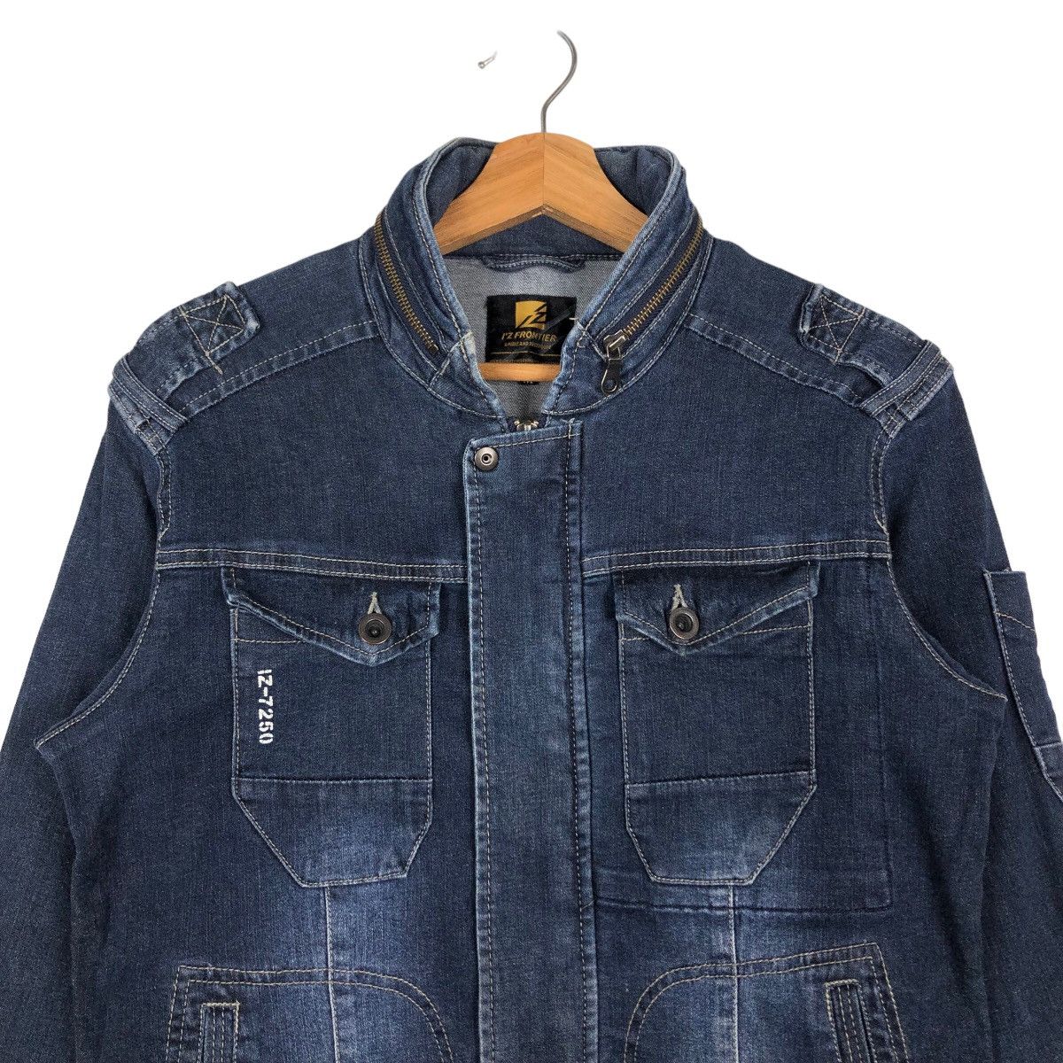 🔥Vintage Denim Biker Jacket I'z Frontier Japan Made