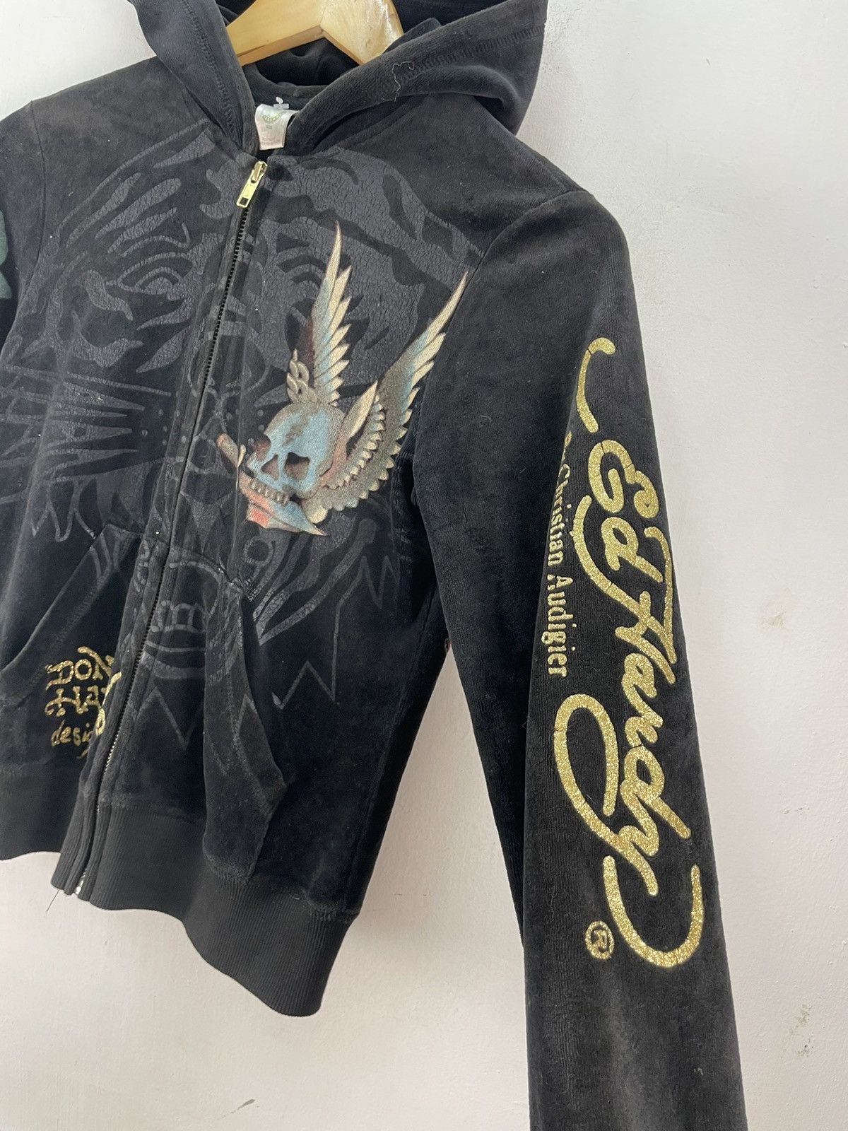Christian Audigier Christian Audigier Ed Hardy Hoodie Zipper Velvet Size US S / EU 44-46 / 1 - 6 Thumbnail