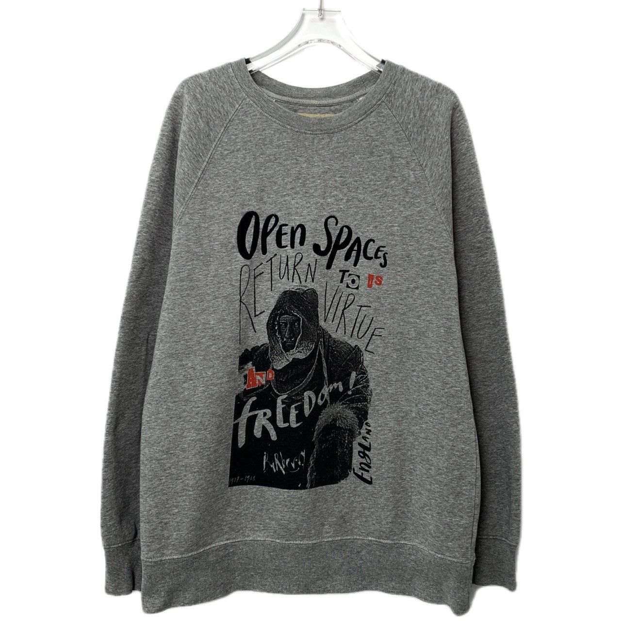 Burberry Burberry Grey Figure Printed Long Sleeve Sweatshirt K26WX Size S / US 4 / IT 40 - 1 Thumbnail