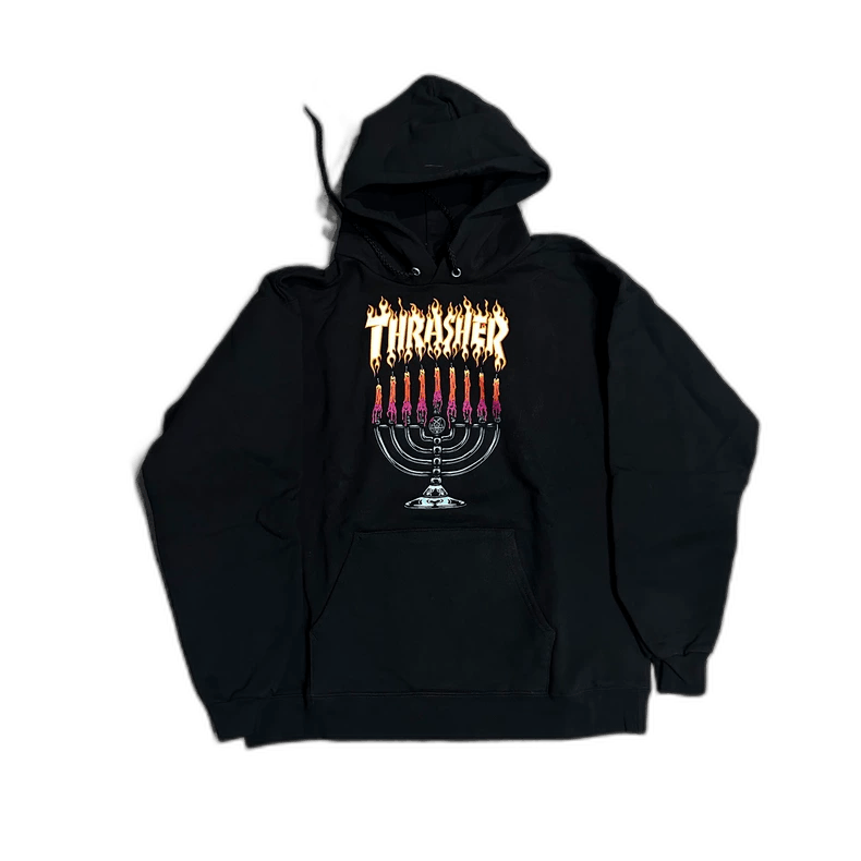 Balenciaga Thrasher Flame Graphic Hooded Sweatshirt Size US S / EU 44-46 / 1 - 1 Thumbnail