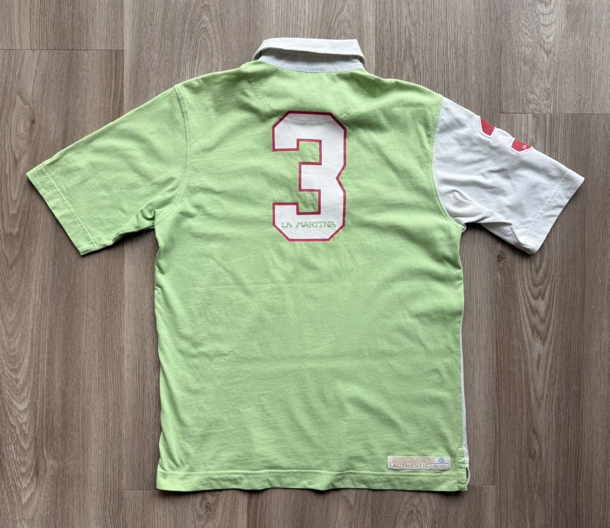 La Martina La Martina Careys Polo #3 White/Green Polo T-Shirt Size US M / EU 48-50 / 2 - 10 Thumbnail