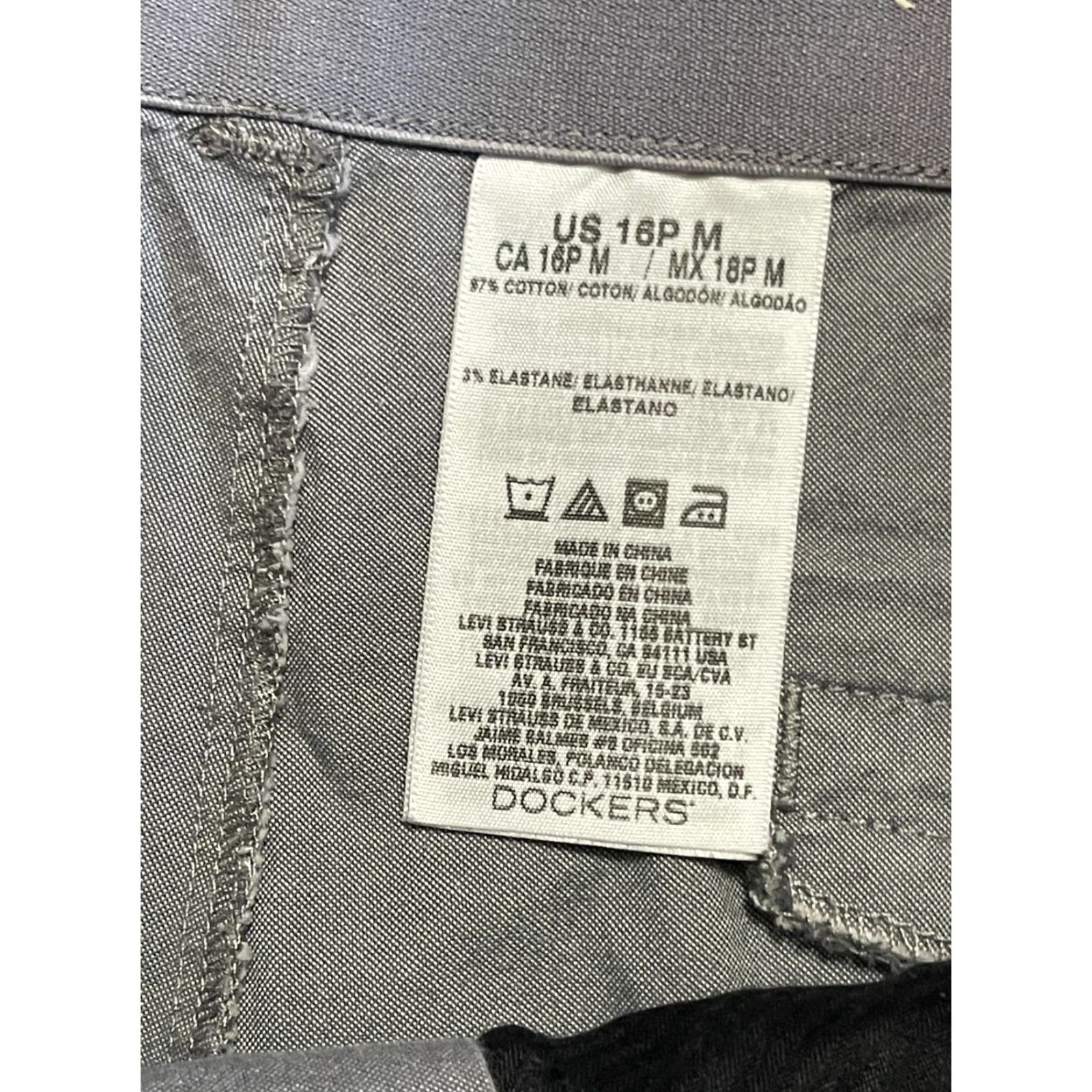 Dockers **DOCKERS Women's Size 16 Petite Gray Straight Leg Pants** User: DOCKERS Women's Size 16 Petite Gray Straight Leg Pants Size 38" / US 16 / IT 52 - 5 Thumbnail