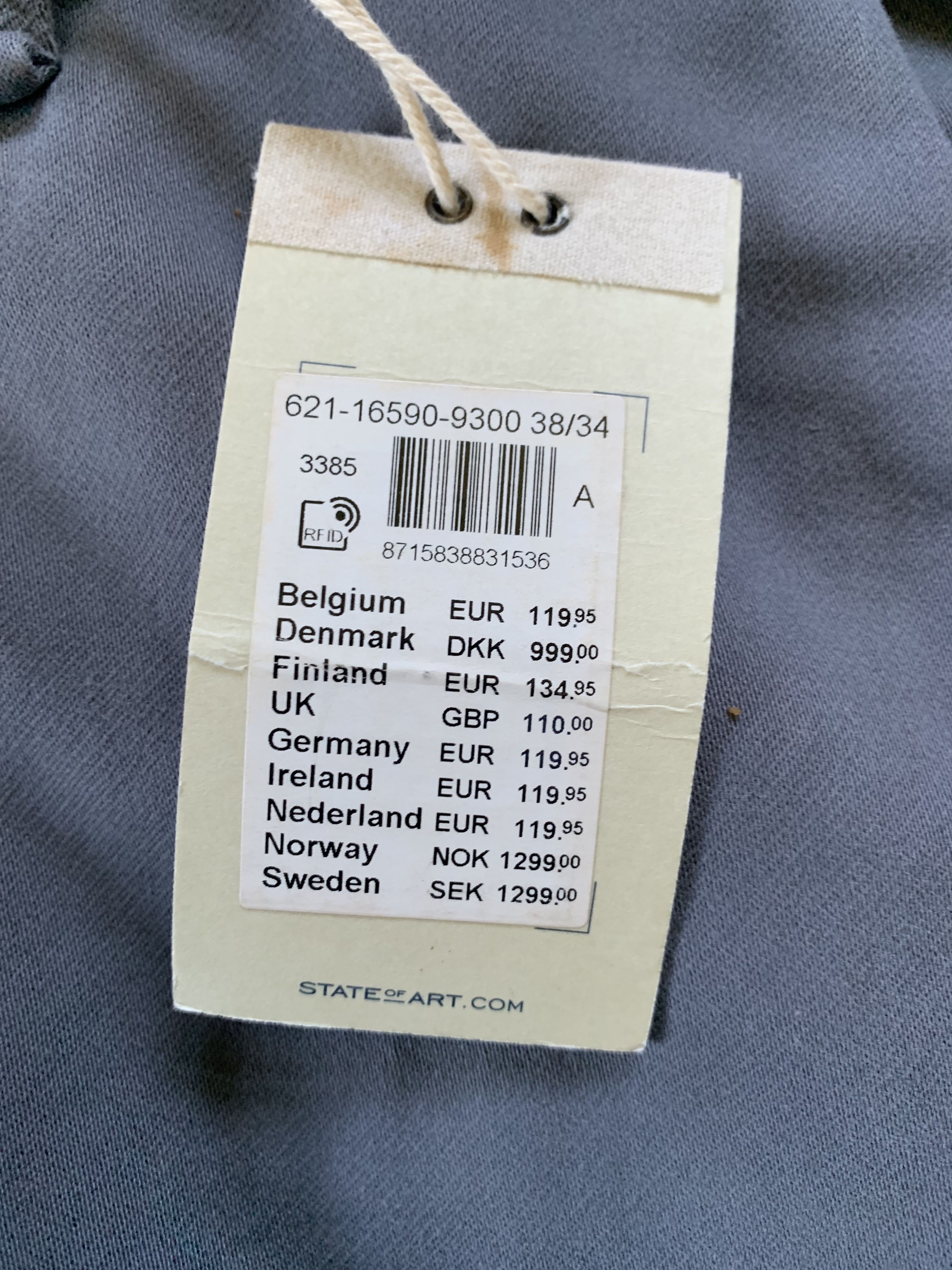 Designer State Of Art Men's Cotton Chino Pants Size US 32 / EU 48 - 6 Thumbnail