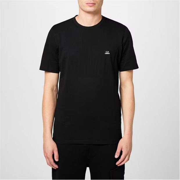 C.P. Company o1y1224 Logo Crewneck T-Shirt in Black Size US L / EU 52-54 / 3 - 3 Thumbnail