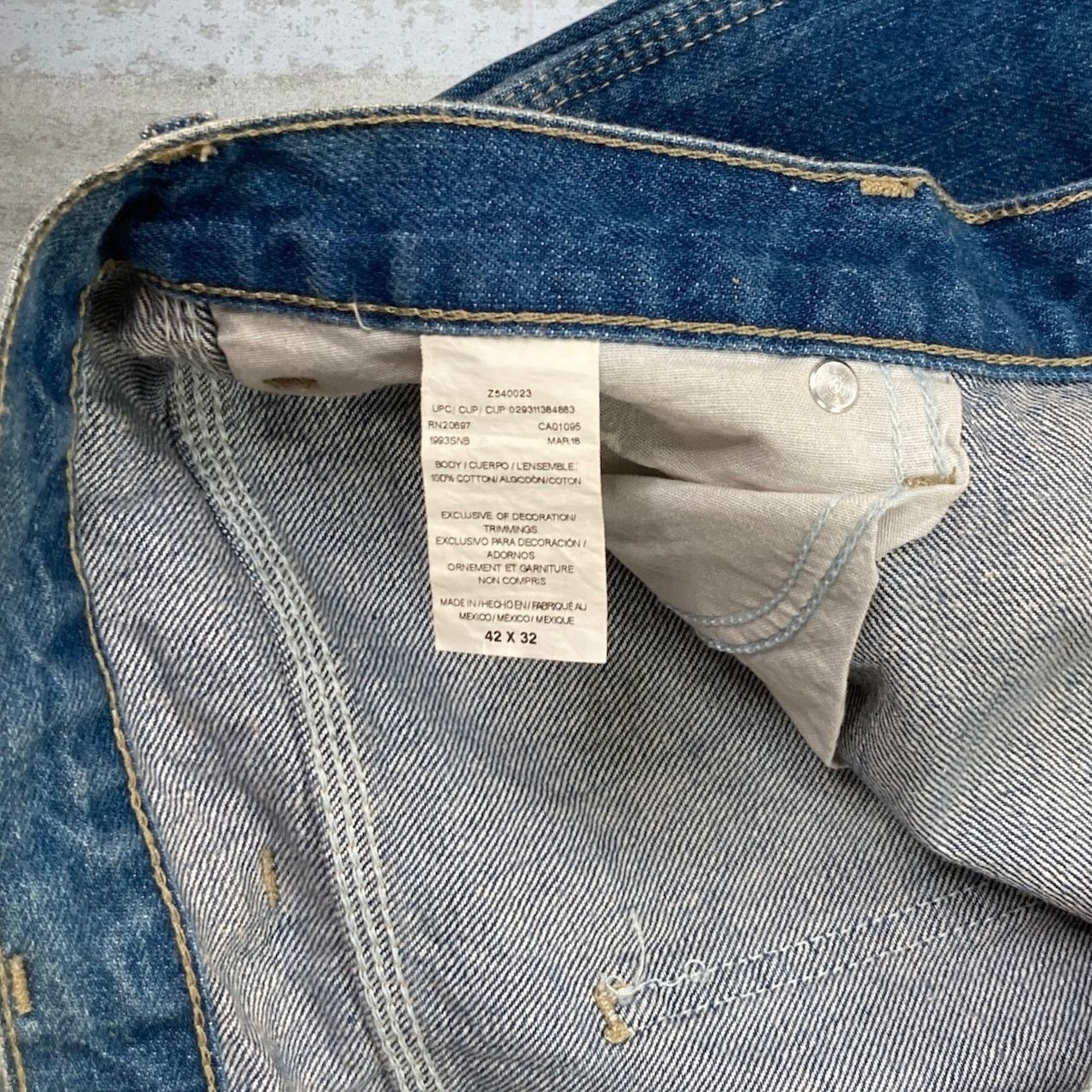 Dickies Vintage 90s Dickies Carpenter Jeans 42x32 Baggy Medium Wash Size US 42 / EU 58 - 4 Thumbnail