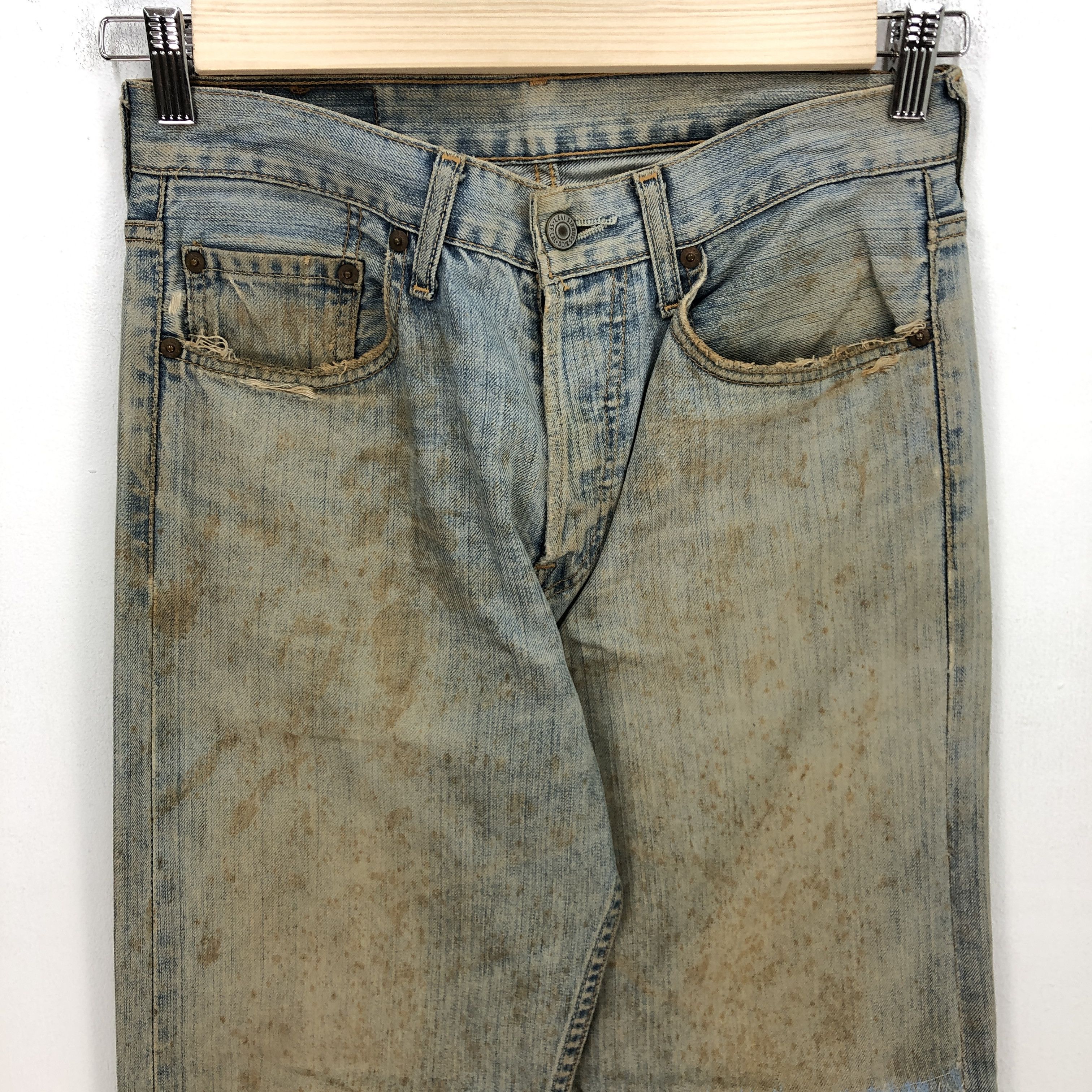 Levi's Vintage Levis 501 Dirty Jeans Levi's Mud Wash Rusty Denim Size 28" / US 6 / IT 42 - 3 Thumbnail
