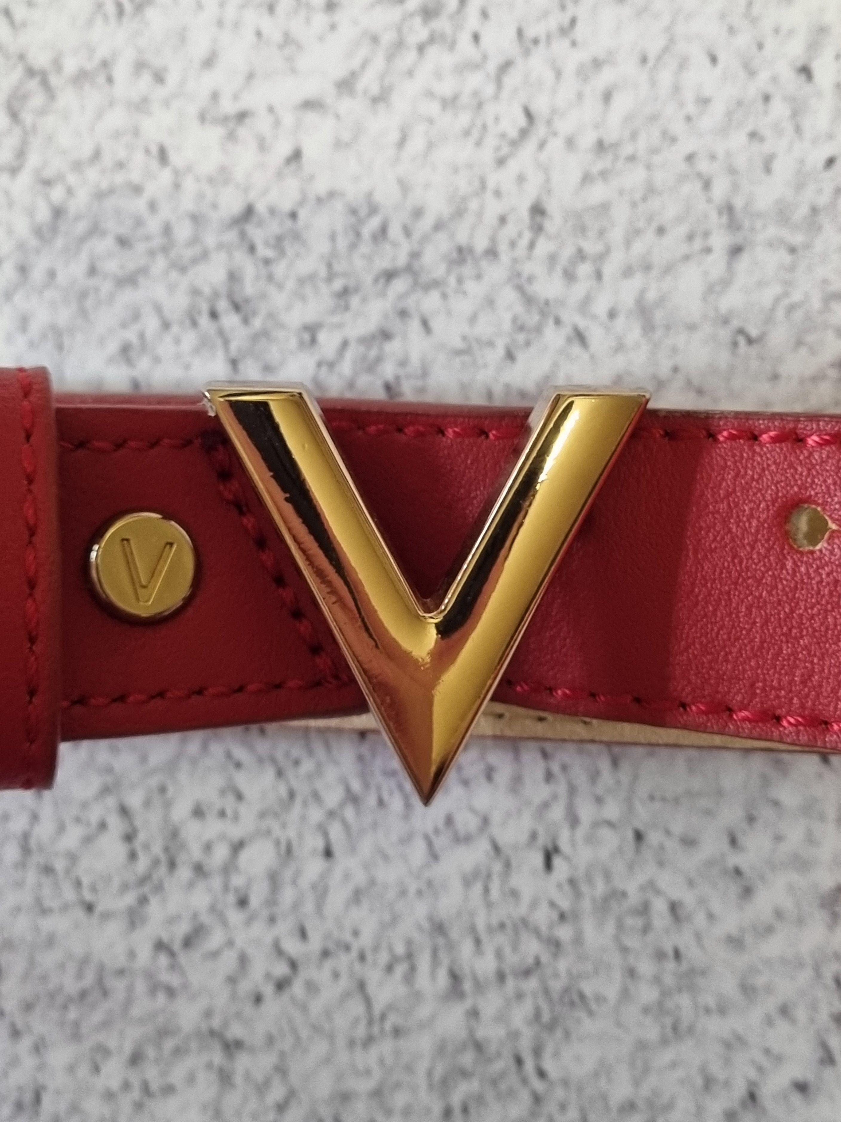 Valentino Mario Valentino Woman Big Logo Genuine Leather Belt Size ONE SIZE - 2 Thumbnail