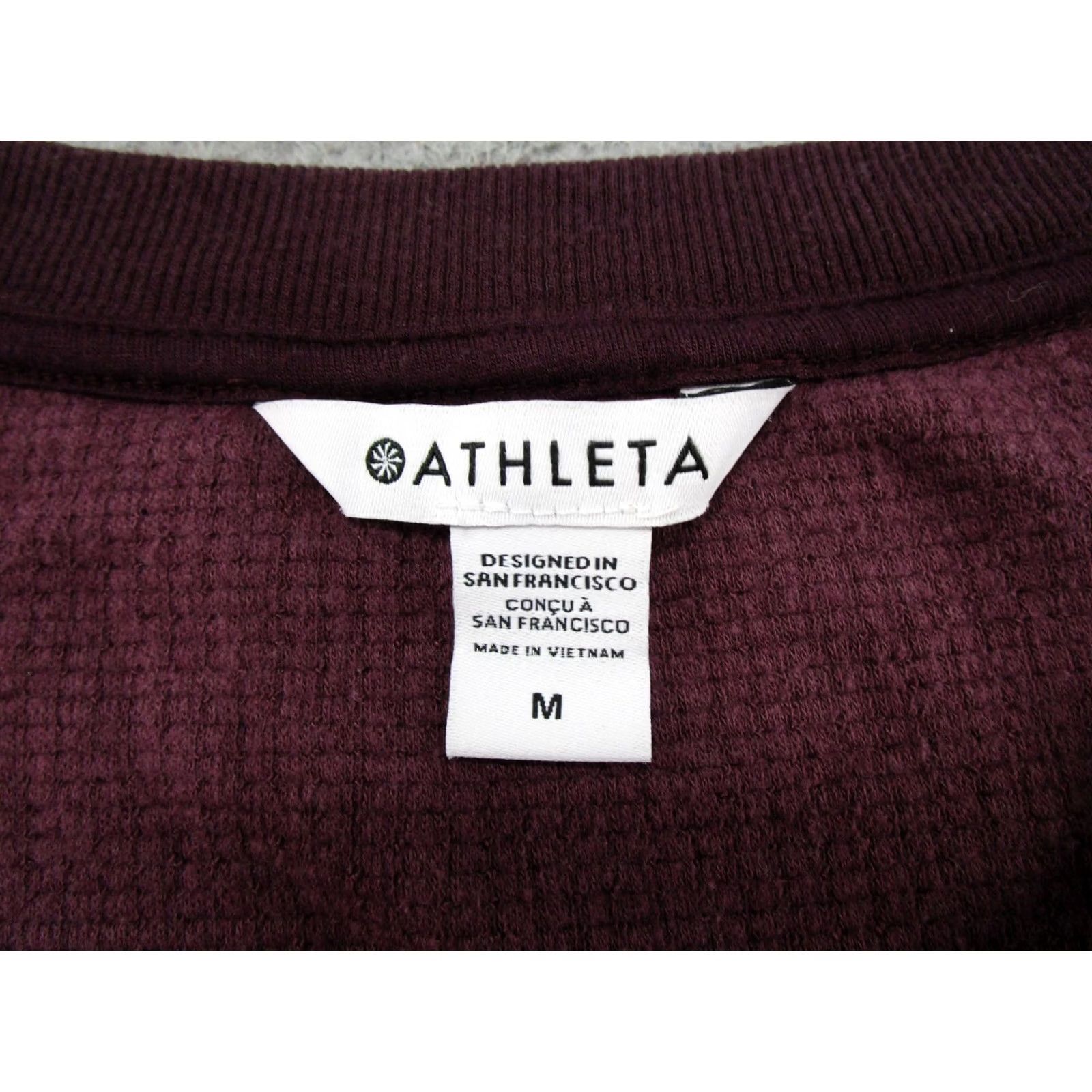 Athleta Athleta Sweatshirt Women's M Burgundy Red Knit Crew Neck Pullover Activewear Classic Gym Loungewear Athleisure Size M / US 6-8 / IT 42-44 - 2 Thumbnail