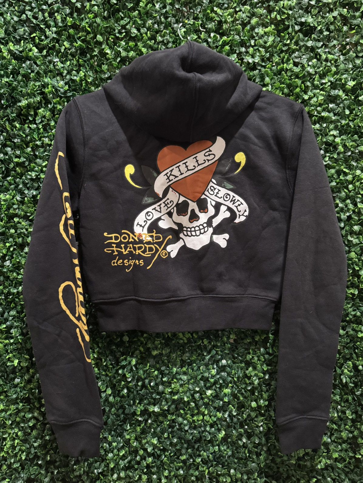 Ed Hardy Ed Hardy love kills slowly cropped zip up hoodie BNWT size M Size M / US 6-8 / IT 42-44 - 8 Thumbnail