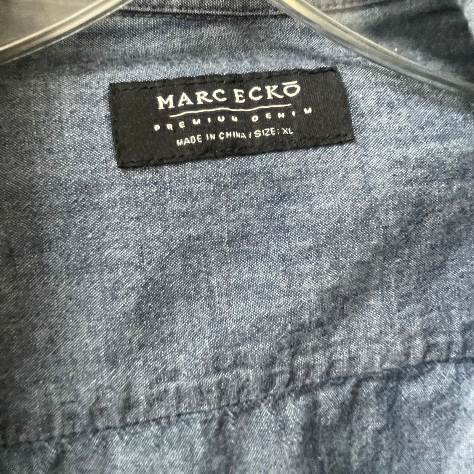 Marc Ecko Marc Ecko Mens XL Button Down Long Sleeve Cotton Minimalist Size US XL / EU 56 / 4 - 2 Thumbnail