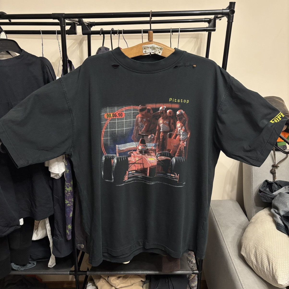 Vintage 90’s Faded and Distressed Ferrari T-Shirt ERD Grunge