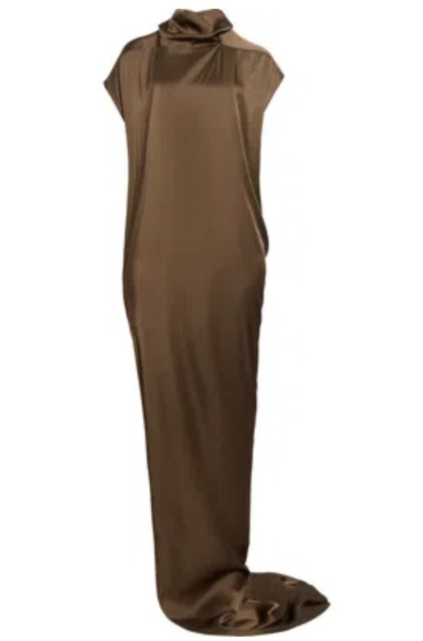 Rick Owens RICK OWENS FW24 PORTERVILLE EDFU DRESS BEAN WASHED CHARMEUSE Size M / US 6-8 / IT 42-44 - 1 Thumbnail