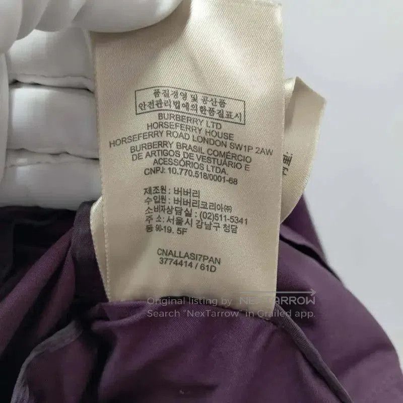 Burberry Burberry Purple Cotton Short Coat for Women. Size S / US 4 / IT 40 - 7 Thumbnail