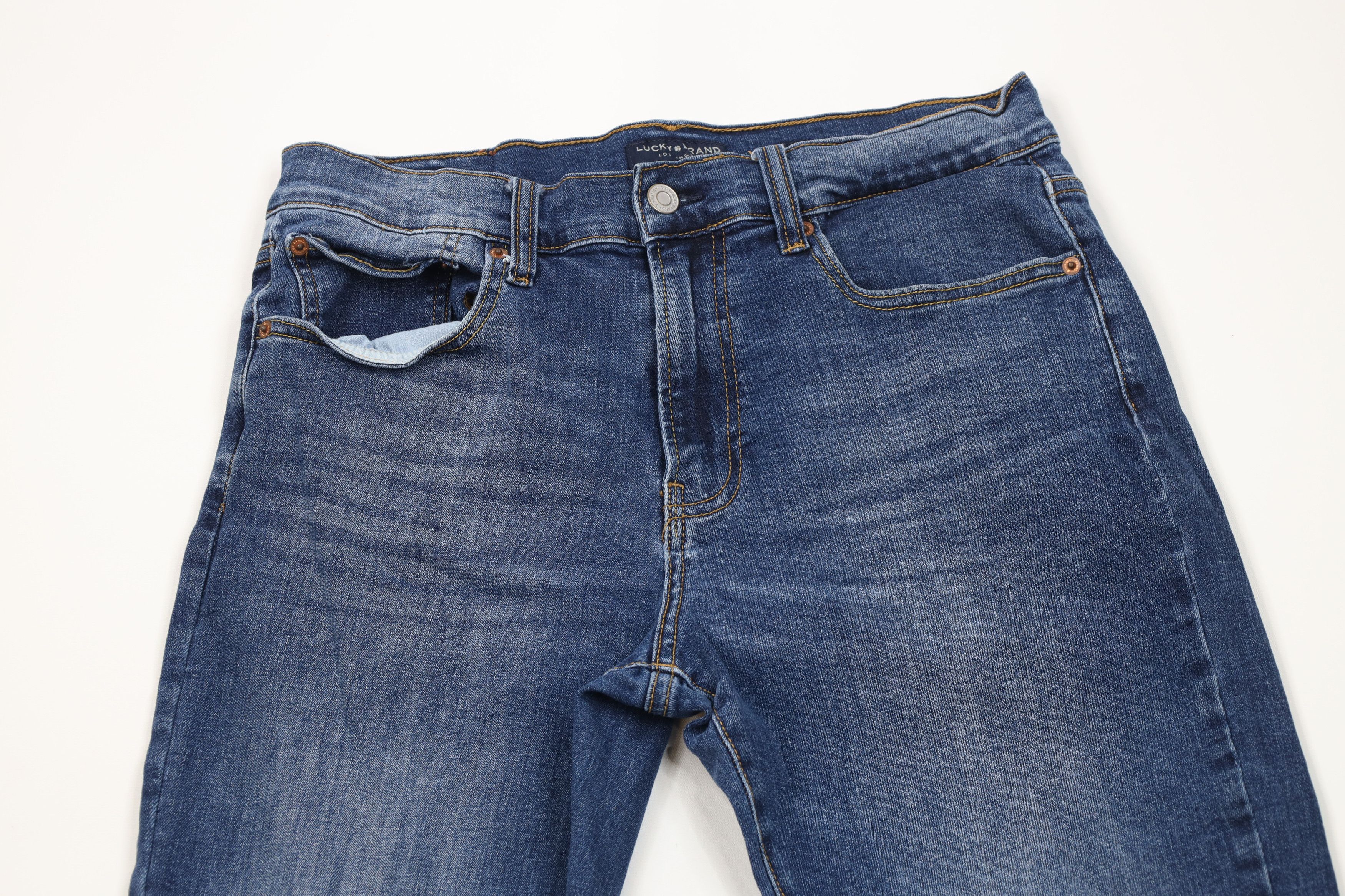 Lucky Brand × Vintage Vintage Y2K Lucky Brand Athletic Straight Leg Jeans Stretch Size US 32 / EU 48 - 2 Thumbnail