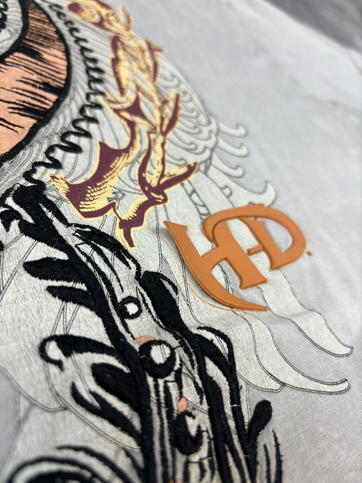 Band Tees × Harley Davidson × Vintage Vintage Very Rare Harley Davidson Affliction vibe t shirt Size US L / EU 52-54 / 3 - 4 Thumbnail