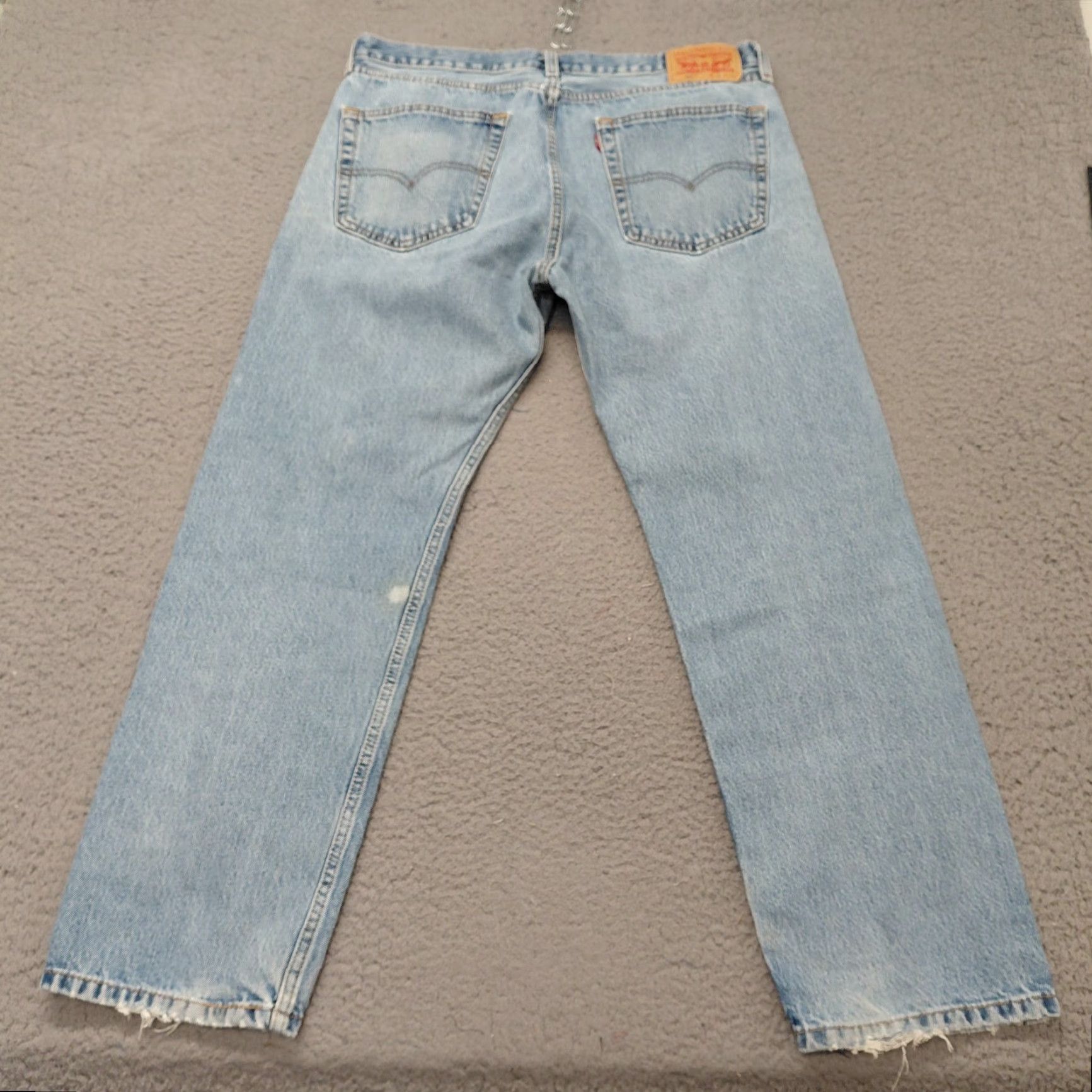 Levi's Levi's 505 Jeans Men's Regular Blue Straight Light Wash Denim Pants 36x29 Belt Loops 5-Pocket Size US 36 / EU 52 - 2 Thumbnail