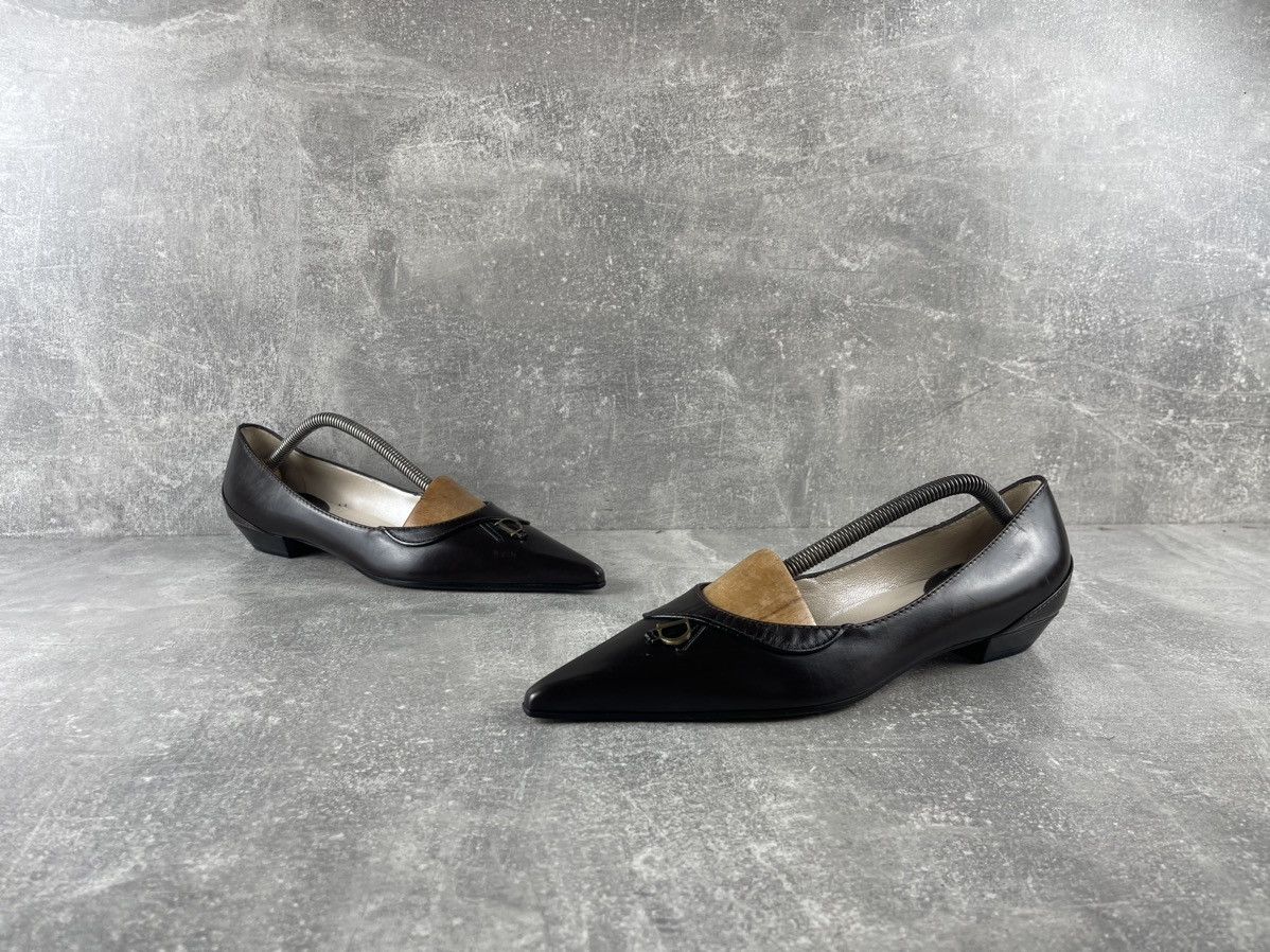 Christian Dior Monsieur Christian Dior Galliano 00s Leather Logo Pumps Heels Shoes Size US 9.5 / IT 39.5 - 4 Thumbnail