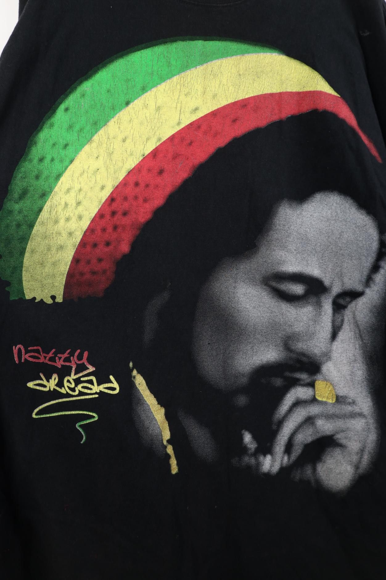 Vintage Vintage Y2K Streetwear Bob Marley Jumbo Print T-Shirt Black Size US XXL / EU 58 / 5 - 4 Thumbnail