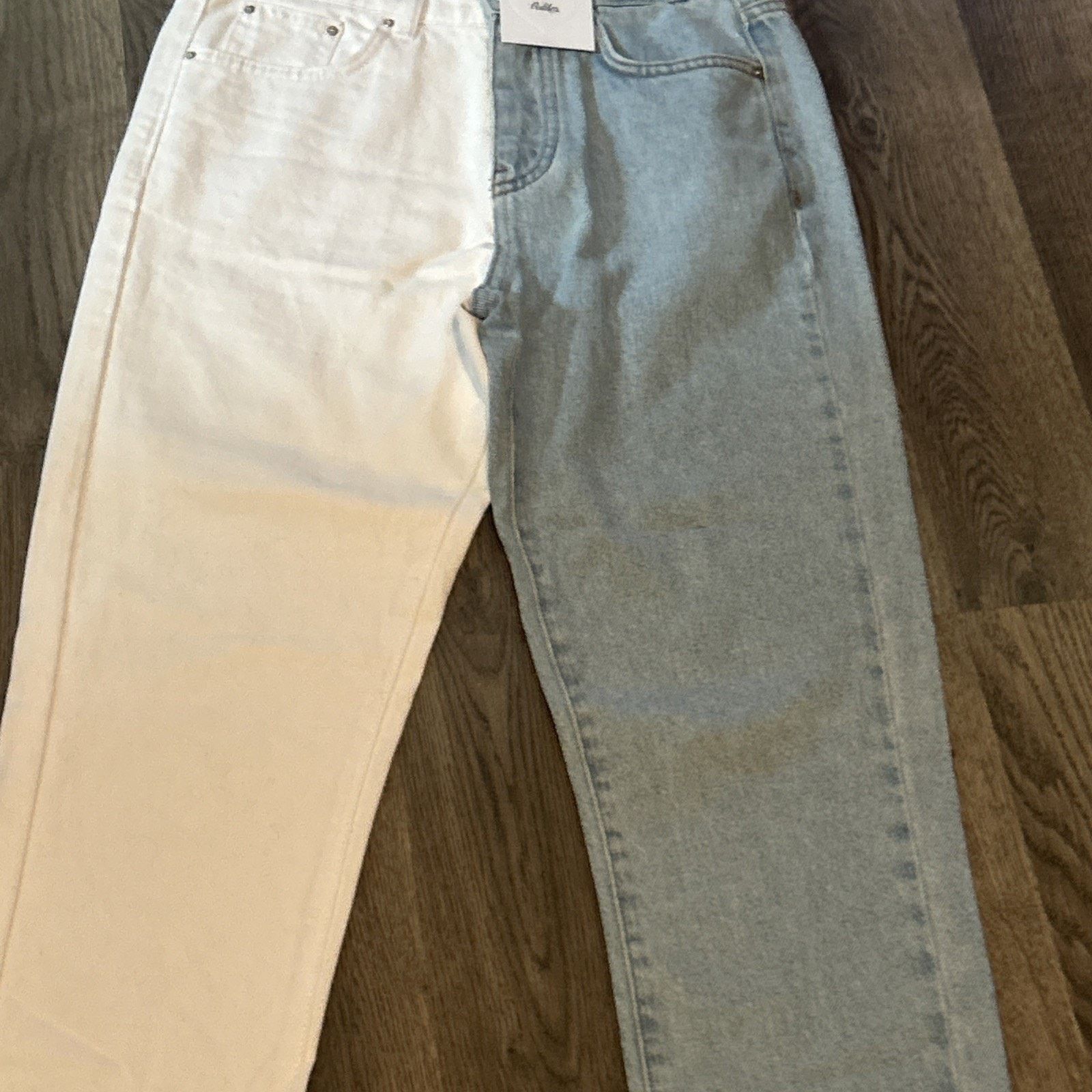 Other Adika Size Small Women’s Two Toned White & Denim Jeans New Size 26" / US 2 / IT 38 - 3 Thumbnail