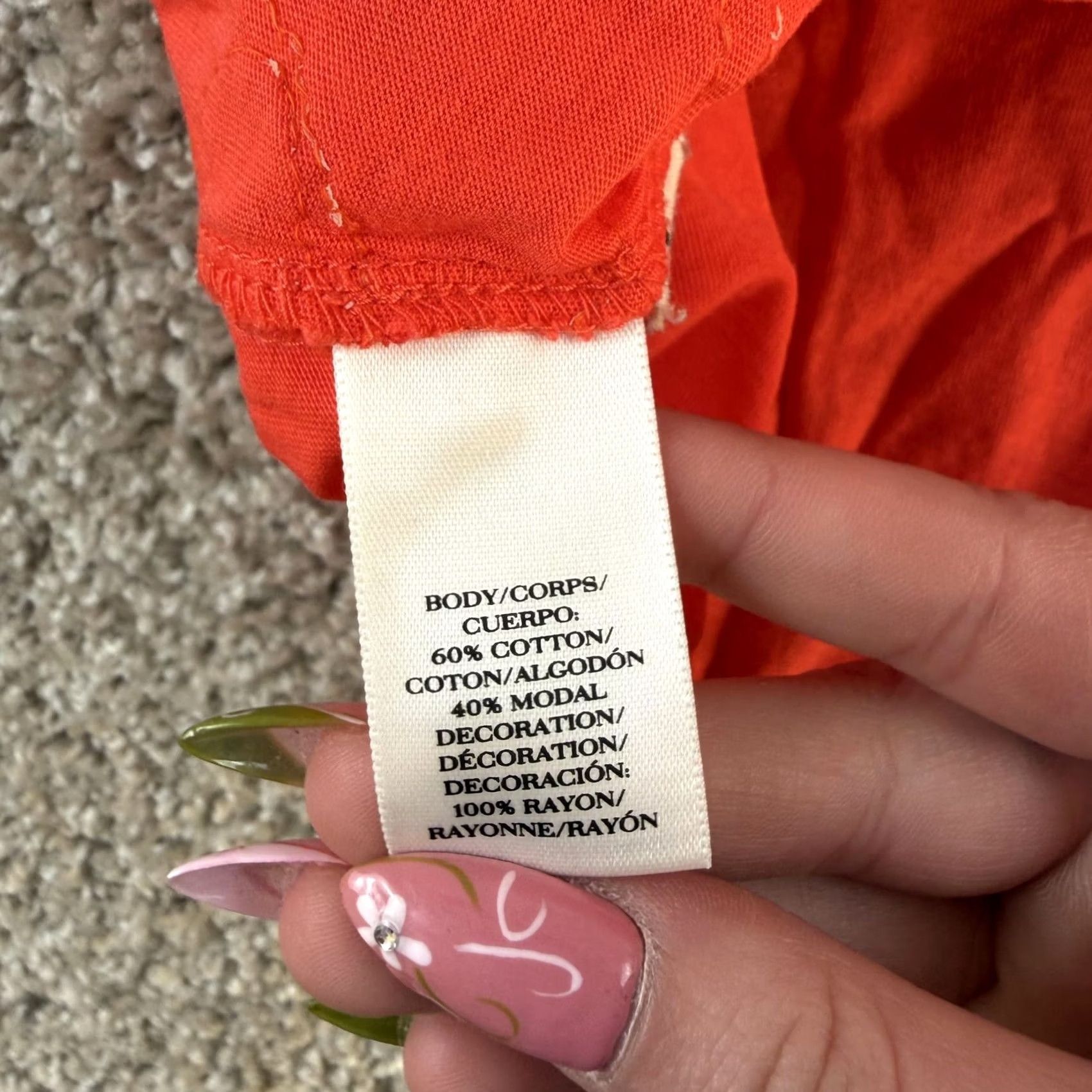 Ann Taylor Ann Taylor Tank Top Womens Medium Orange Scoop Neck Embroidered Geometric Size M / US 6-8 / IT 42-44 - 4 Thumbnail