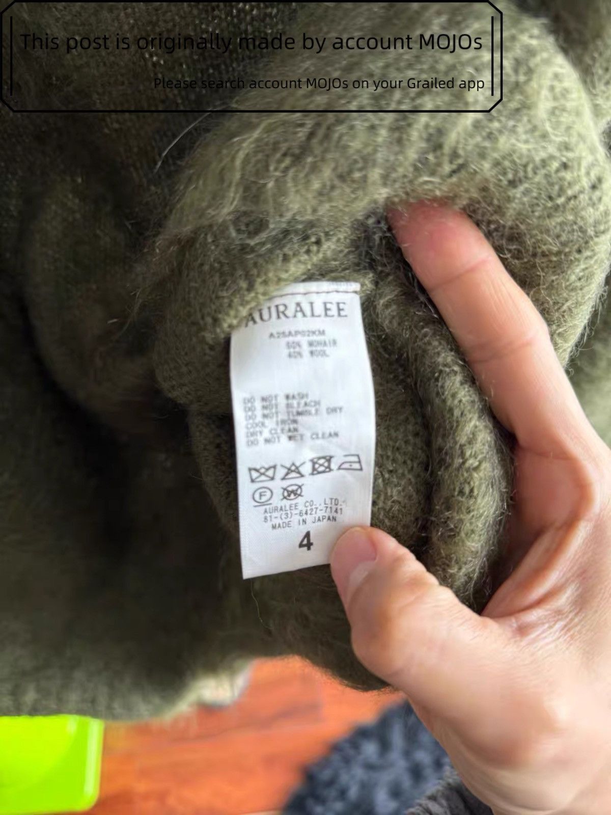 Auralee Sz 4 Auralee Mohair Classic Knitwear mojos9147 Size US XL / EU 56 / 4 - 4 Thumbnail