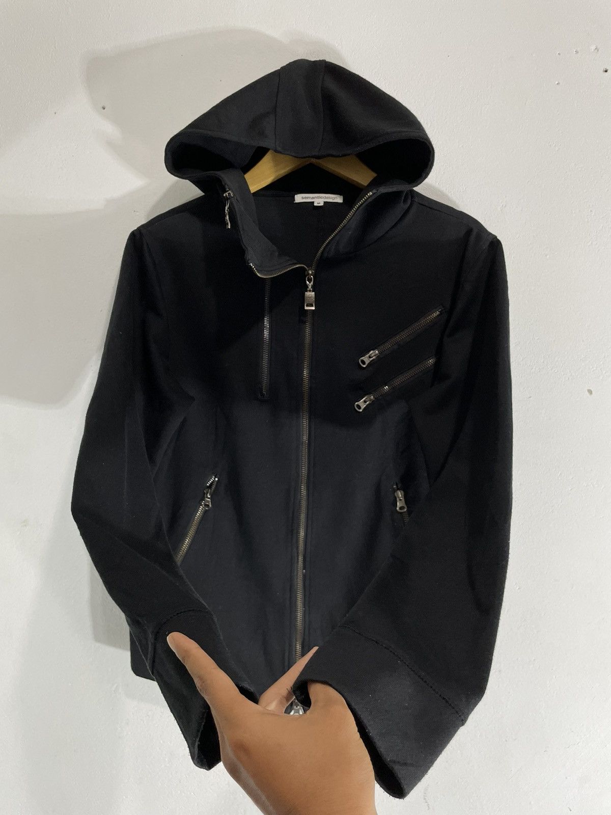 semanticdesign SEMANTIC MULTI ZIPPER HOODIE GOTHIC BONDAGE STYLE Size US M / EU 48-50 / 2 - 5 Thumbnail