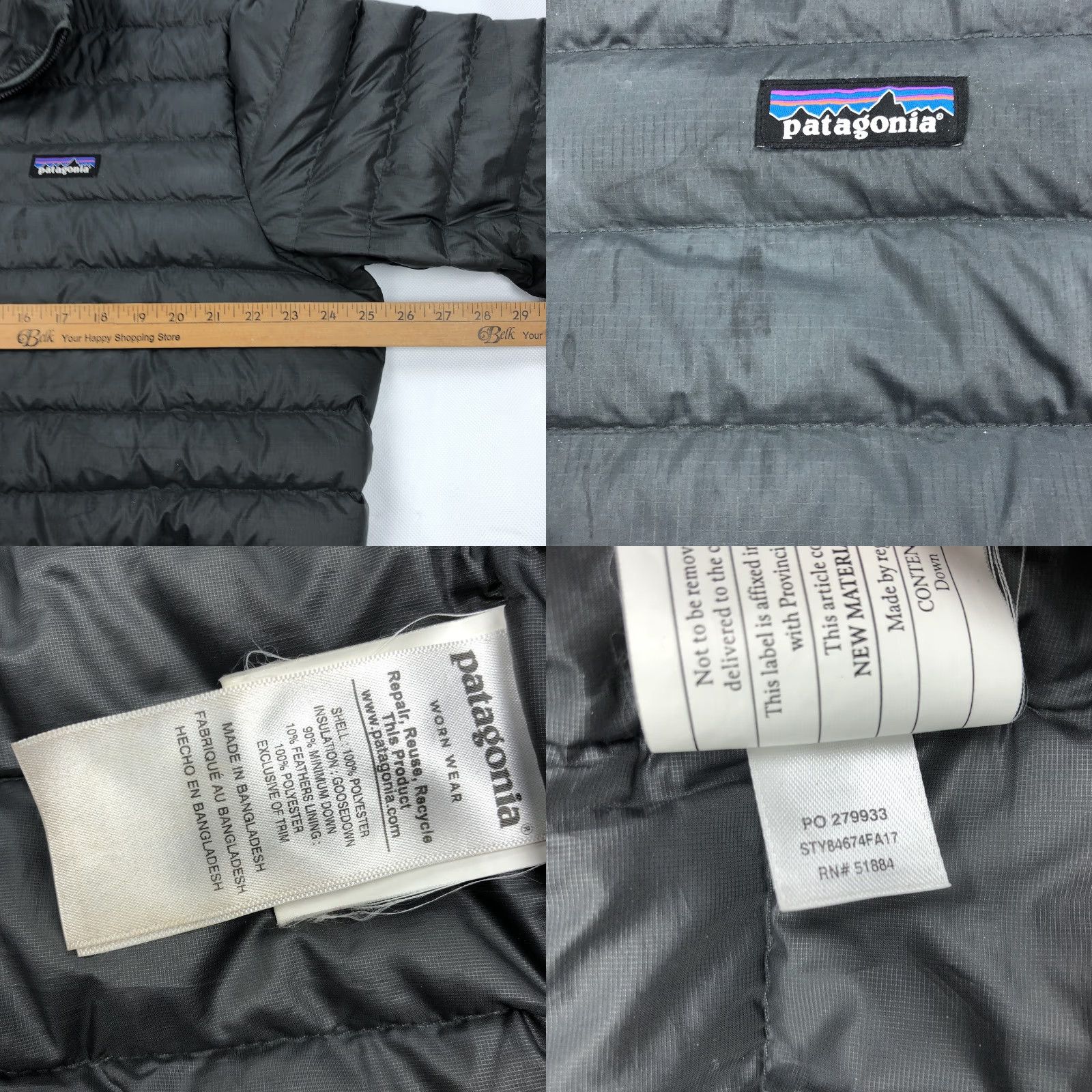 Patagonia Patagonia Jacket XL Down Puffer Gray Full Zip Stand-Up Collar Puffer Jacket Men XL Zip Pockets Casual Travel Workwear Outdoor Modern Size US XL / EU 56 / 4 - 8 Thumbnail