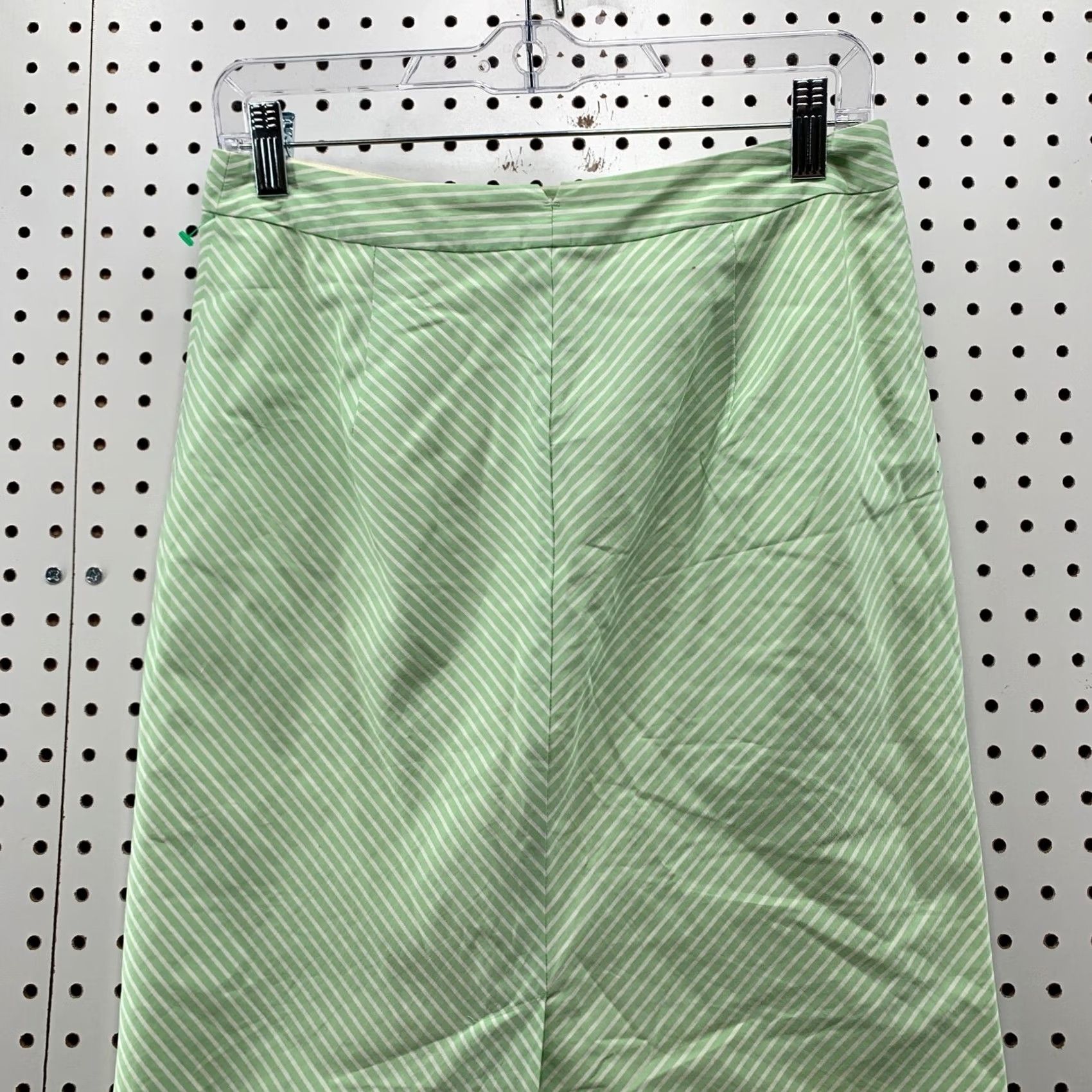 Brooks Brothers Brooks Brothers Green Striped Skirt Womens Size 4 Front Slit Knee Length Pastel 28x24.5 Size 27" / US 4 / IT 40 - 6 Thumbnail