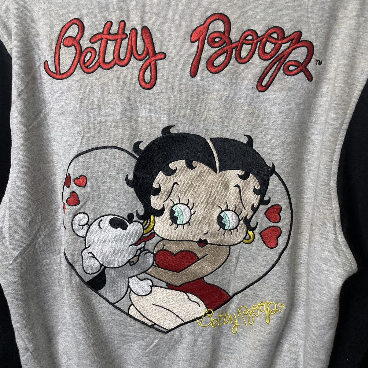 Vintage Vintage Y2K Betty Boop Embroidery Varsity Jacket Size US L / EU 52-54 / 3 - 2 Thumbnail