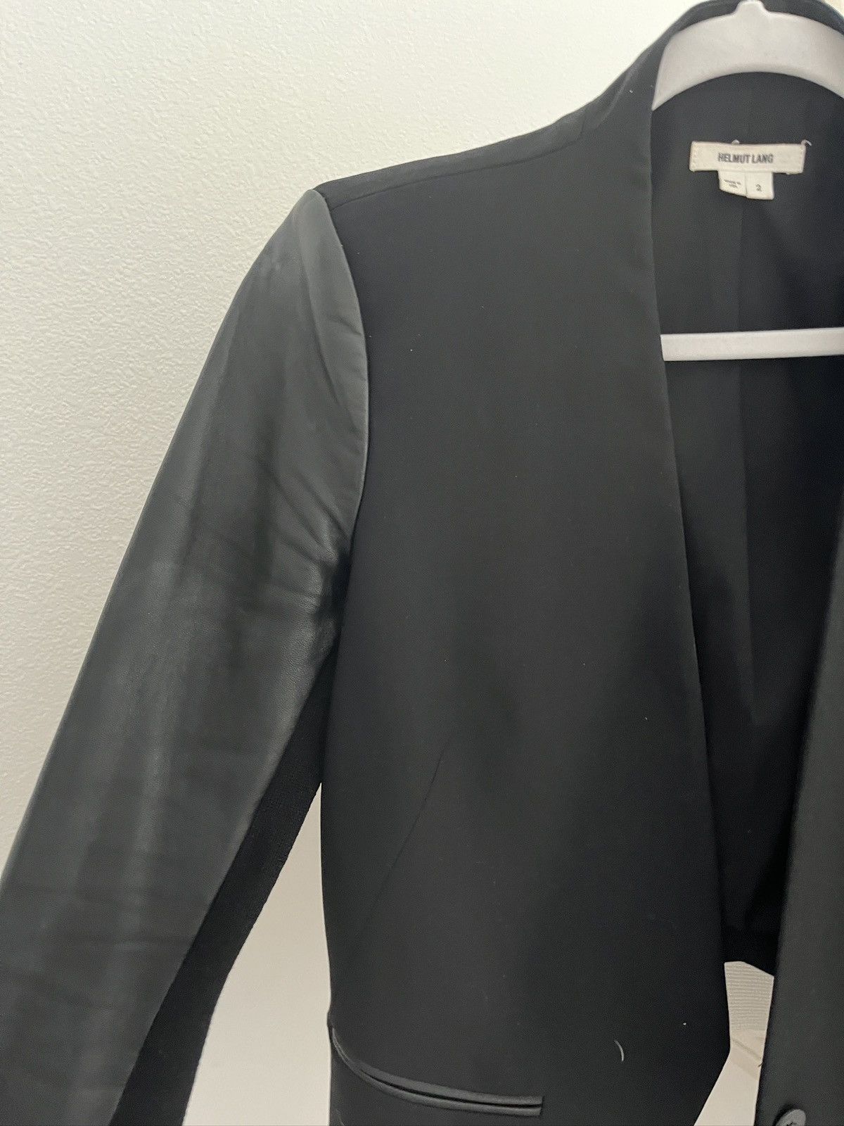 Helmut Lang Helmut Lang half leather blazer jacket Size XS / US 0-2 / IT 36-38 - 7 Thumbnail