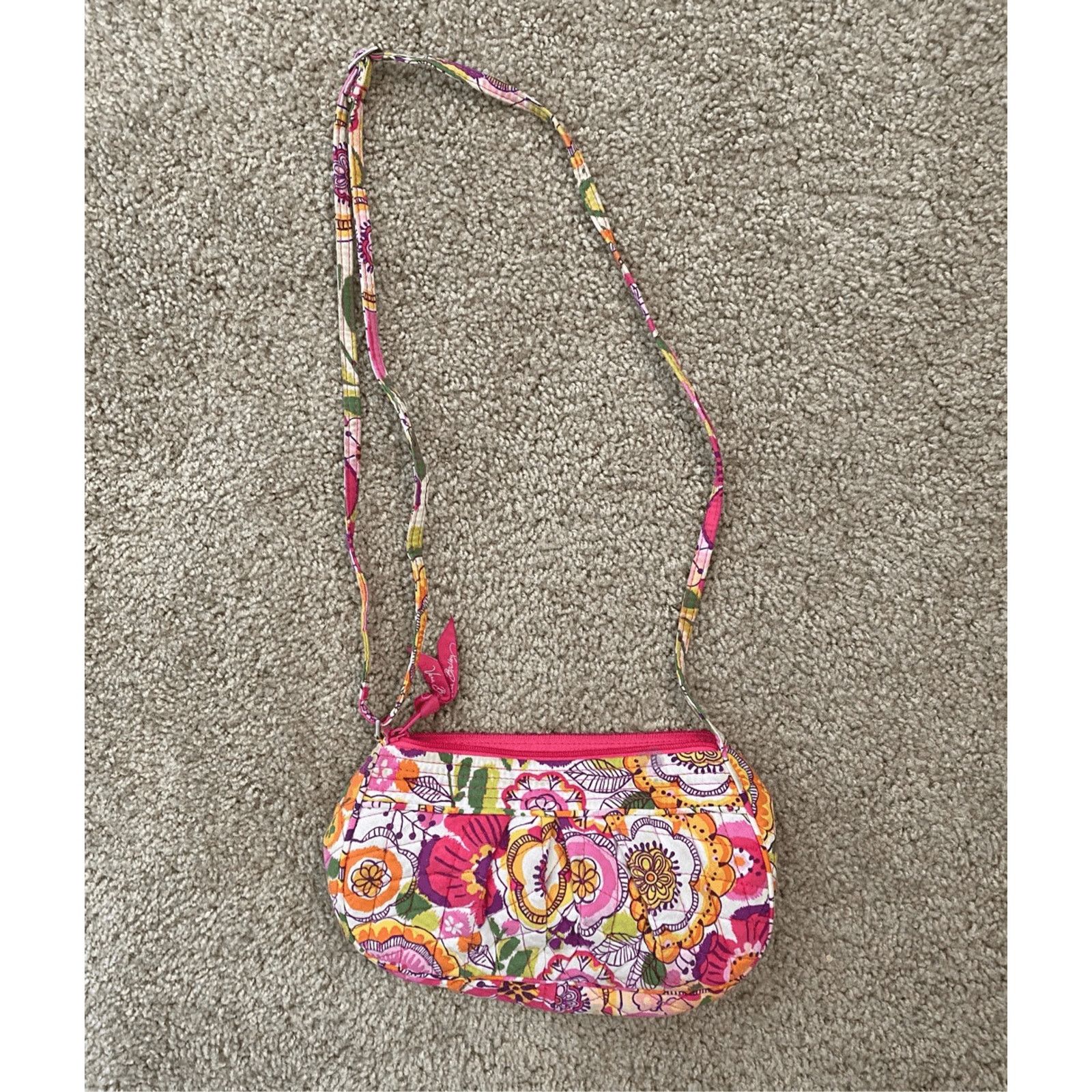 Vera Bradley Vera Bradley Frannie Crossbody Clementine Pink White, MP $65 Size ONE SIZE - 1 Thumbnail