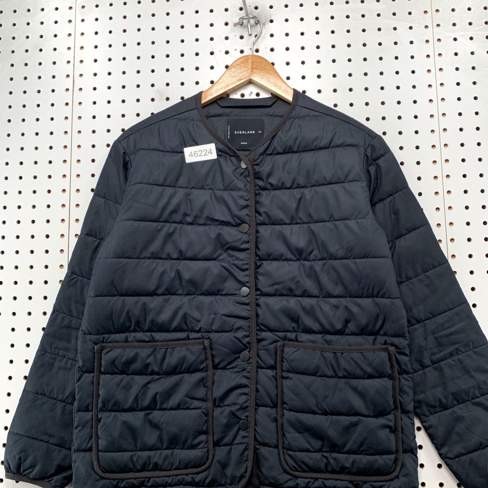 Everlane Everlane Puffer Jacket Womens 2XS Black ReNew Channeled Liner Lightweight Size XXS / US 00 / IT 34 - 4 Thumbnail