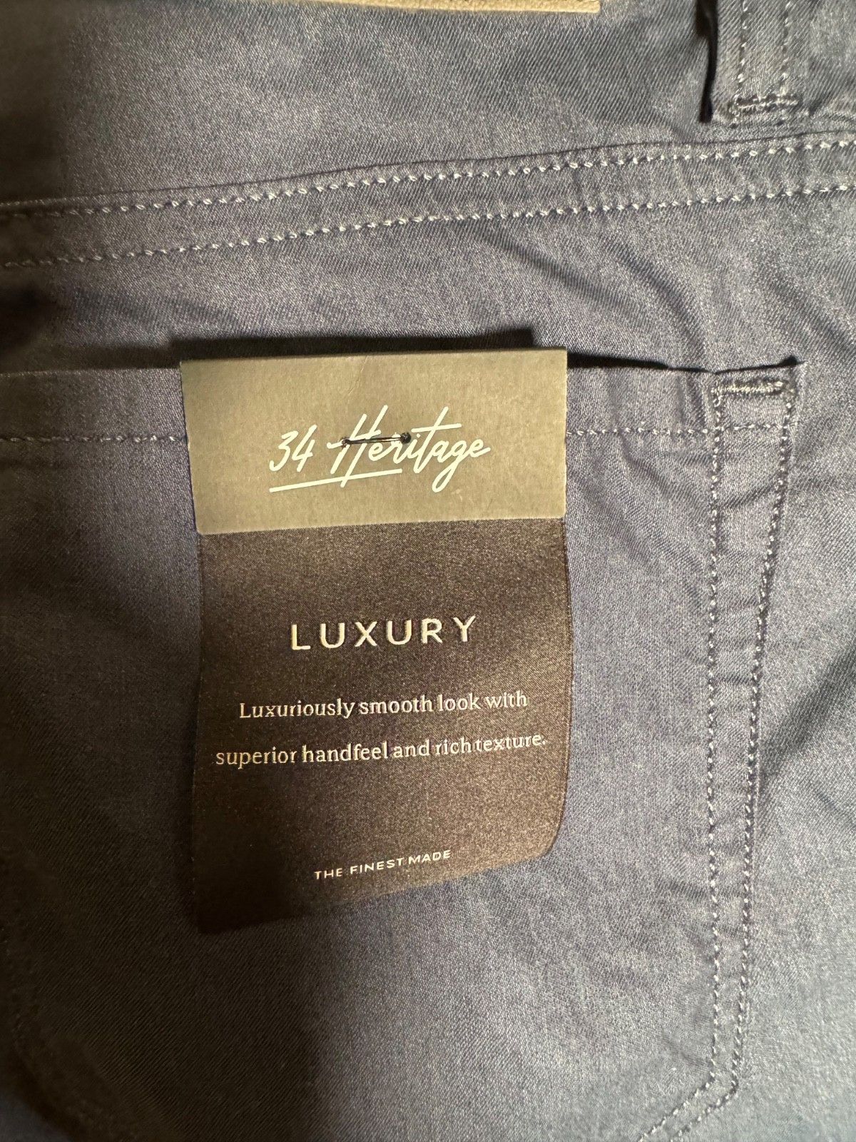 34 Heritage 34 Heritage Pants Mens 30x34 Dark Blue Mid-Rise Straight Size US 30 / EU 46 - 3 Thumbnail