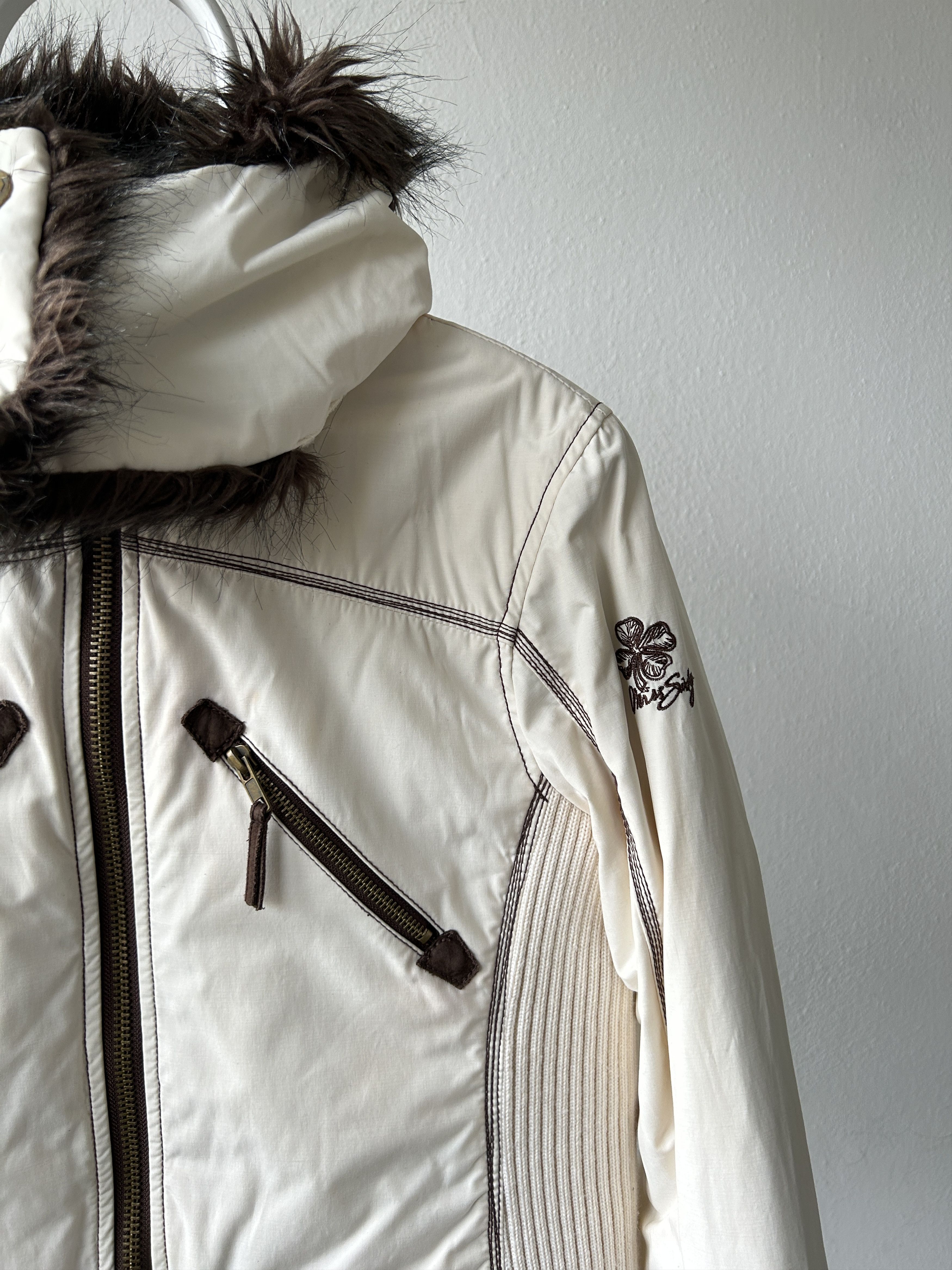 Miss Sixty Archive y2k Miss Sixty faux fur lined hooded bomber Size XL / US 12-14 / IT 48-50 - 6 Thumbnail