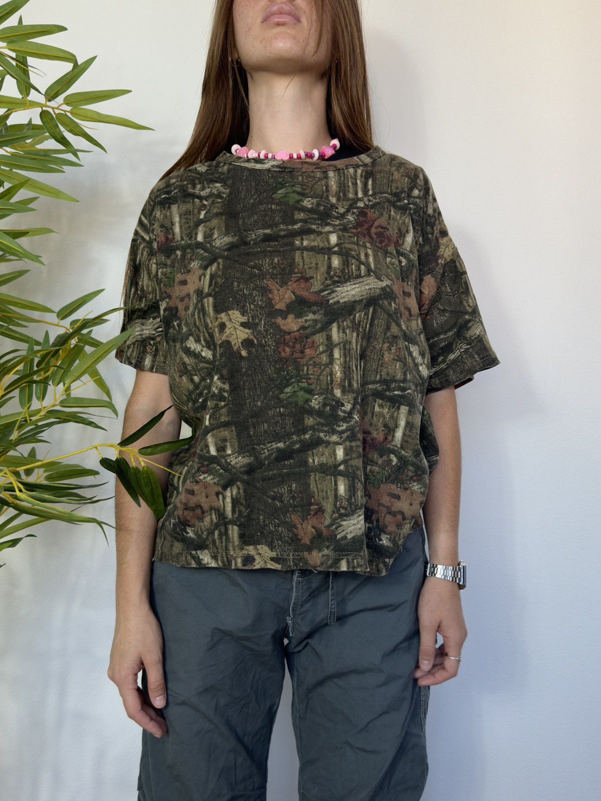 Other VINTAGE CAMOUFLAGE 2000s CROP TEE SHIRT Size S / US 4 / IT 40 - 3 Thumbnail