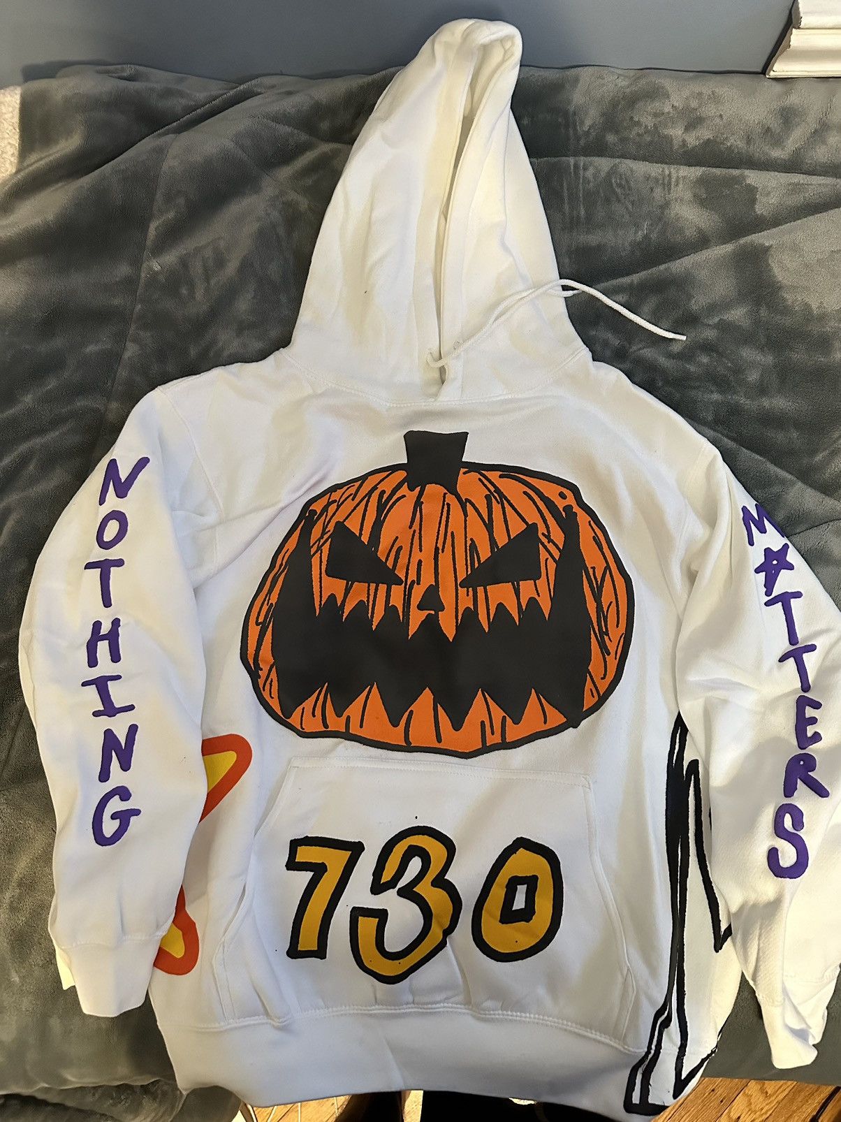 image of Asspizza Hoodie in White, Men's (Size Medium)