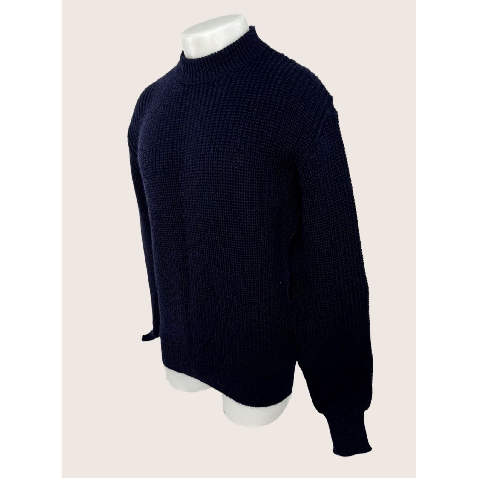 Barbour BARBOUR Heavy Duty Knit PURE NEW WOOL / UK Mens 44 Sweater, Blue, Wool Knit Pullover, Collared, 112 Sweater Size 44 Mens Barbour Size US XXL / EU 58 / 5 - 1 Thumbnail