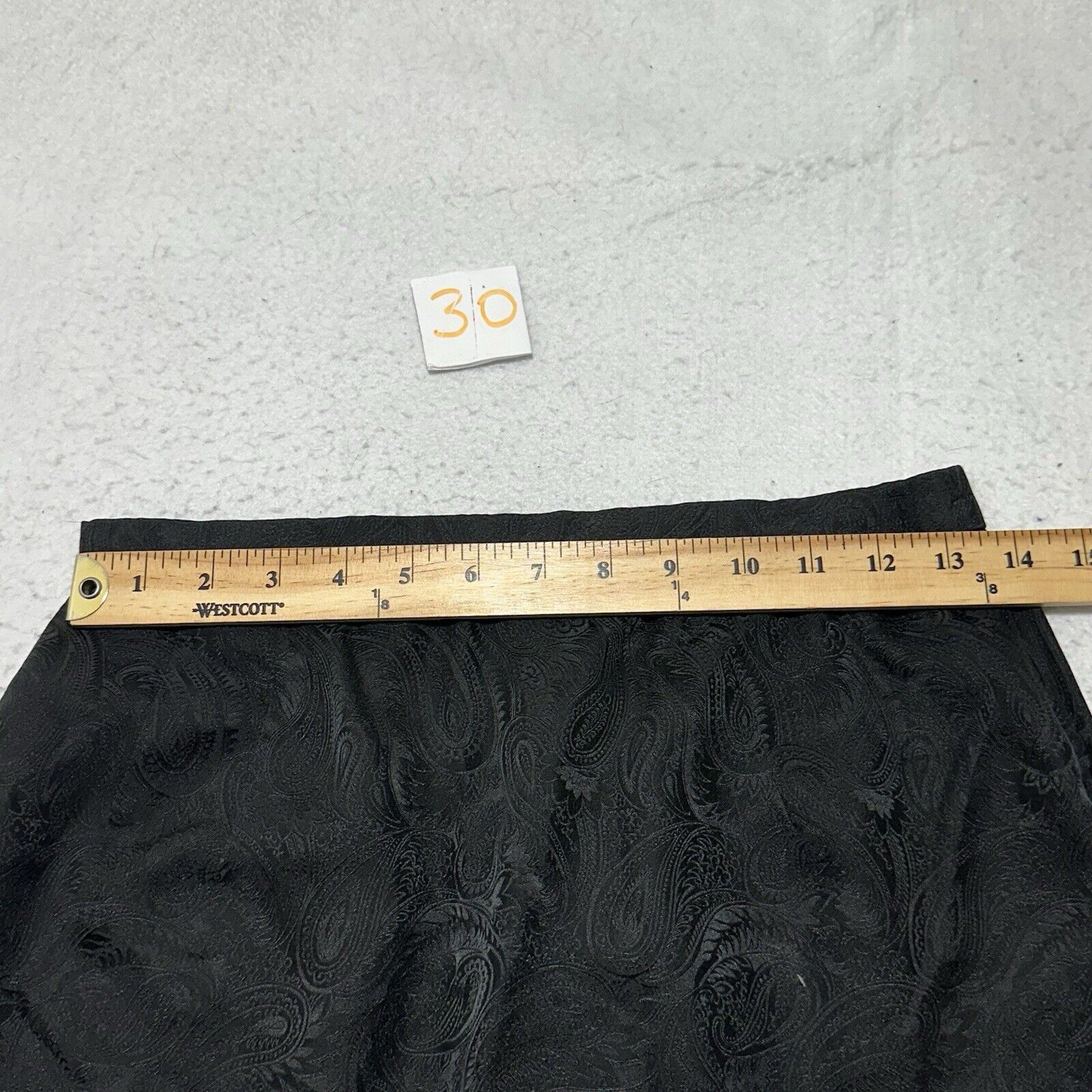 MAGGY LONDON Vintage Maggy London 8 Black Silk Pencil Paisley Print Skirt Size 30" / US 8 / IT 44 - 9 Thumbnail