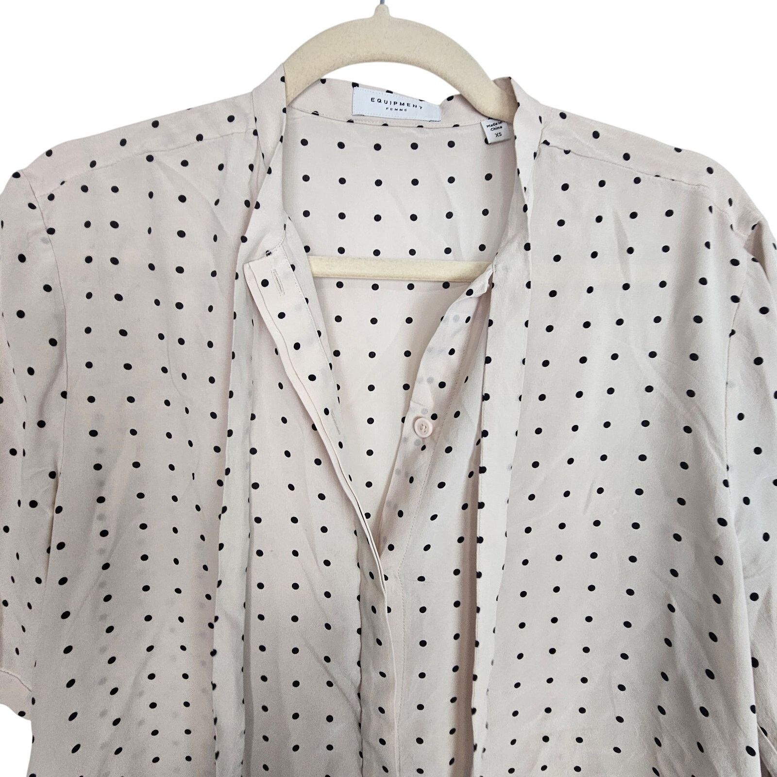 Equipment Equipment Womens Silk Blouse Polka Dot Classic Quiet Luxury Size XS / US 0-2 / IT 36-38 - 2 Thumbnail