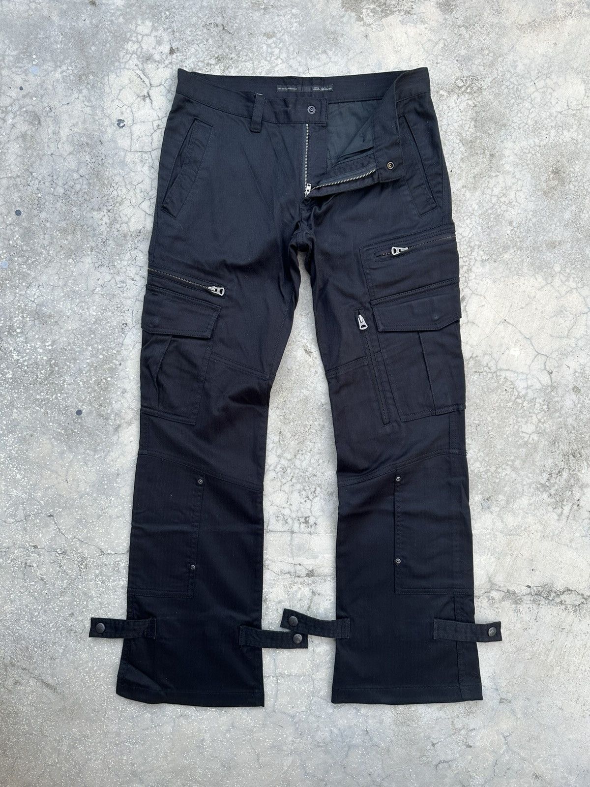 Tete Homme Vintage Tete Homme HBT Cargo Flare Trousers Pants Size US 32 / EU 48 - 1 Thumbnail