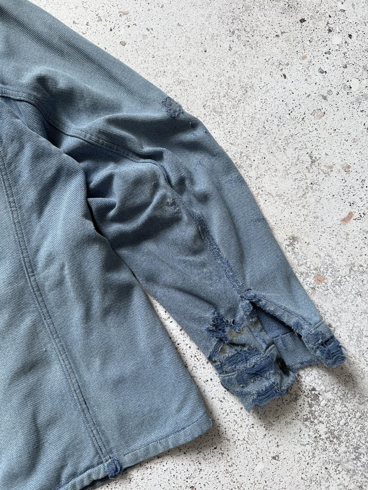 Vintage Vintage 60s french chore jacket distressed faded blue Size US M / EU 48-50 / 2 - 9 Thumbnail