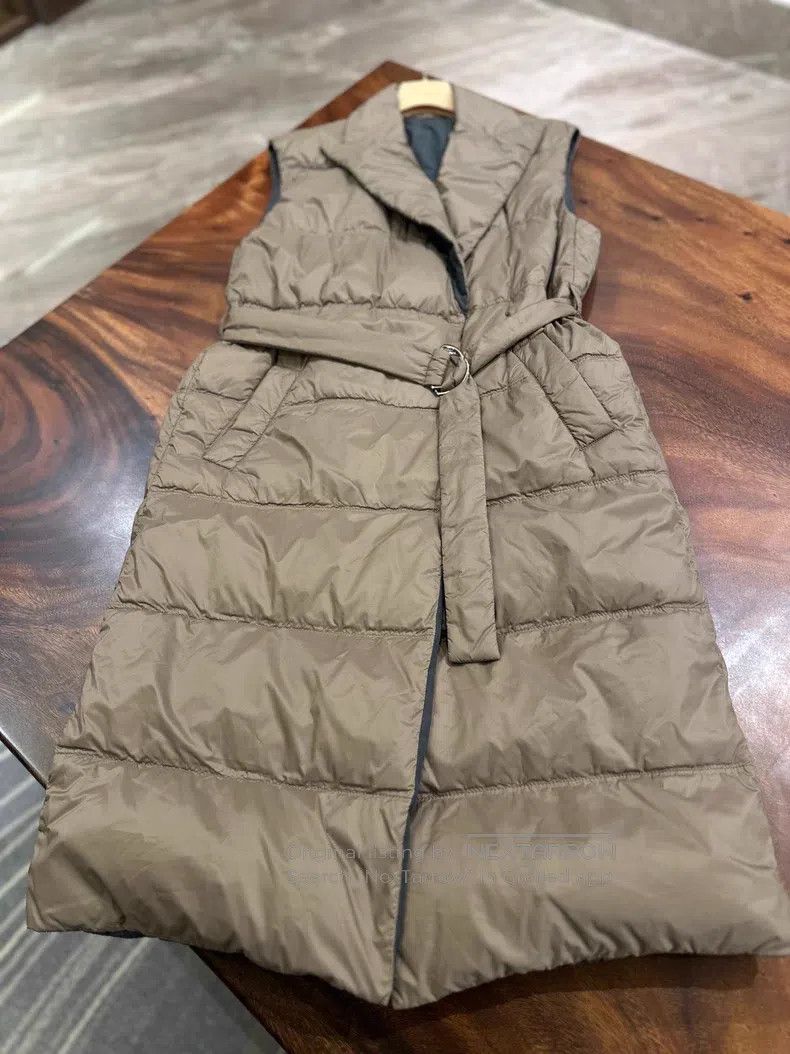 Brunello Cucinelli Brunello Cucinelli Long Down Vest, Reversible Size S / US 4 / IT 40 - 3 Thumbnail
