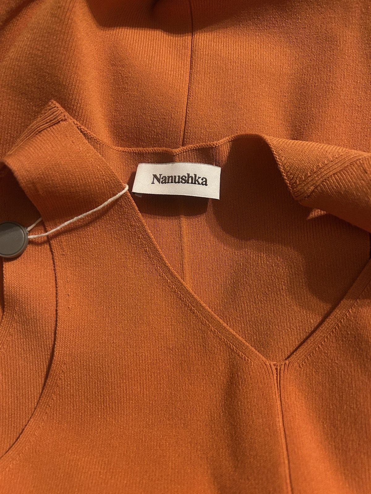 Nanushka NANUSHKA Elia Stretch-knit maxi Dress Orange Size L Size L / US 10 / IT 46 - 5 Thumbnail