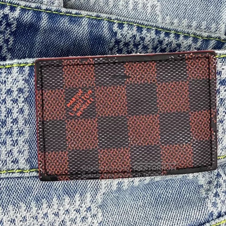 Louis Vuitton Louis Vuitton 25 Light Blue Washed Worn Checkerboard Cotto Size US 30 / EU 46 - 6 Thumbnail